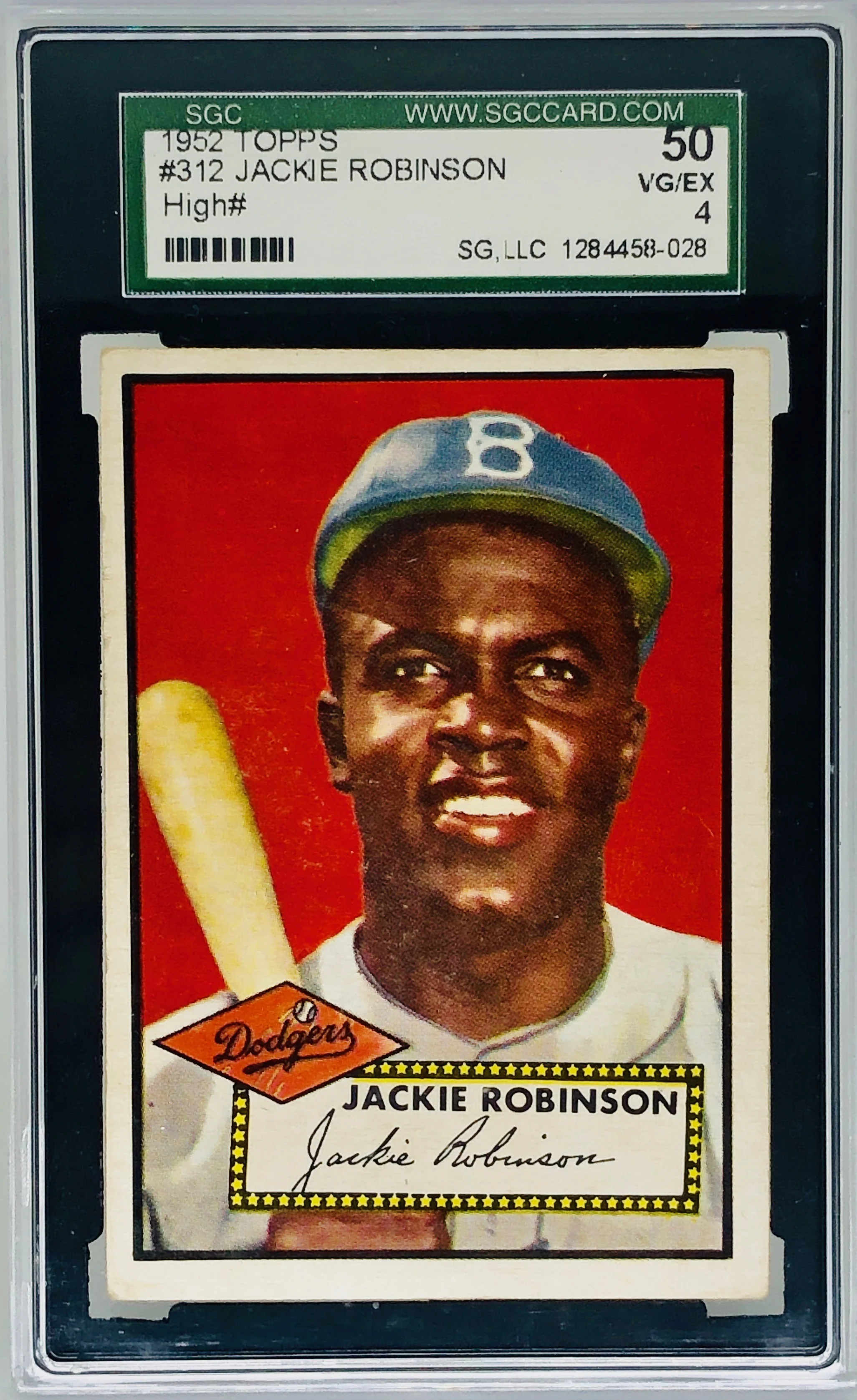 1952 Topps Jackie Robinson Rookie SGC 4