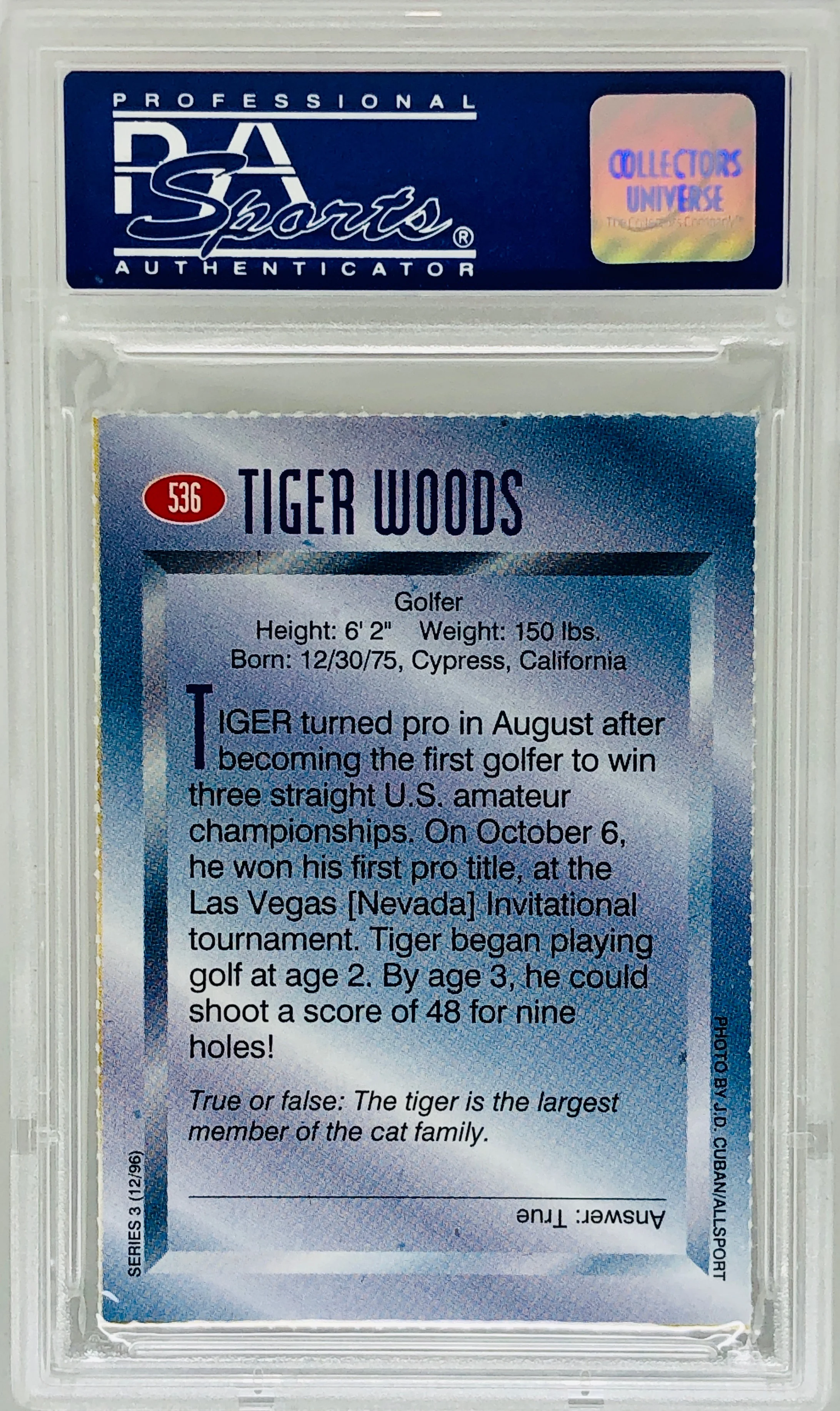 1996 Sports Illustrated For Kids Tiger Woods