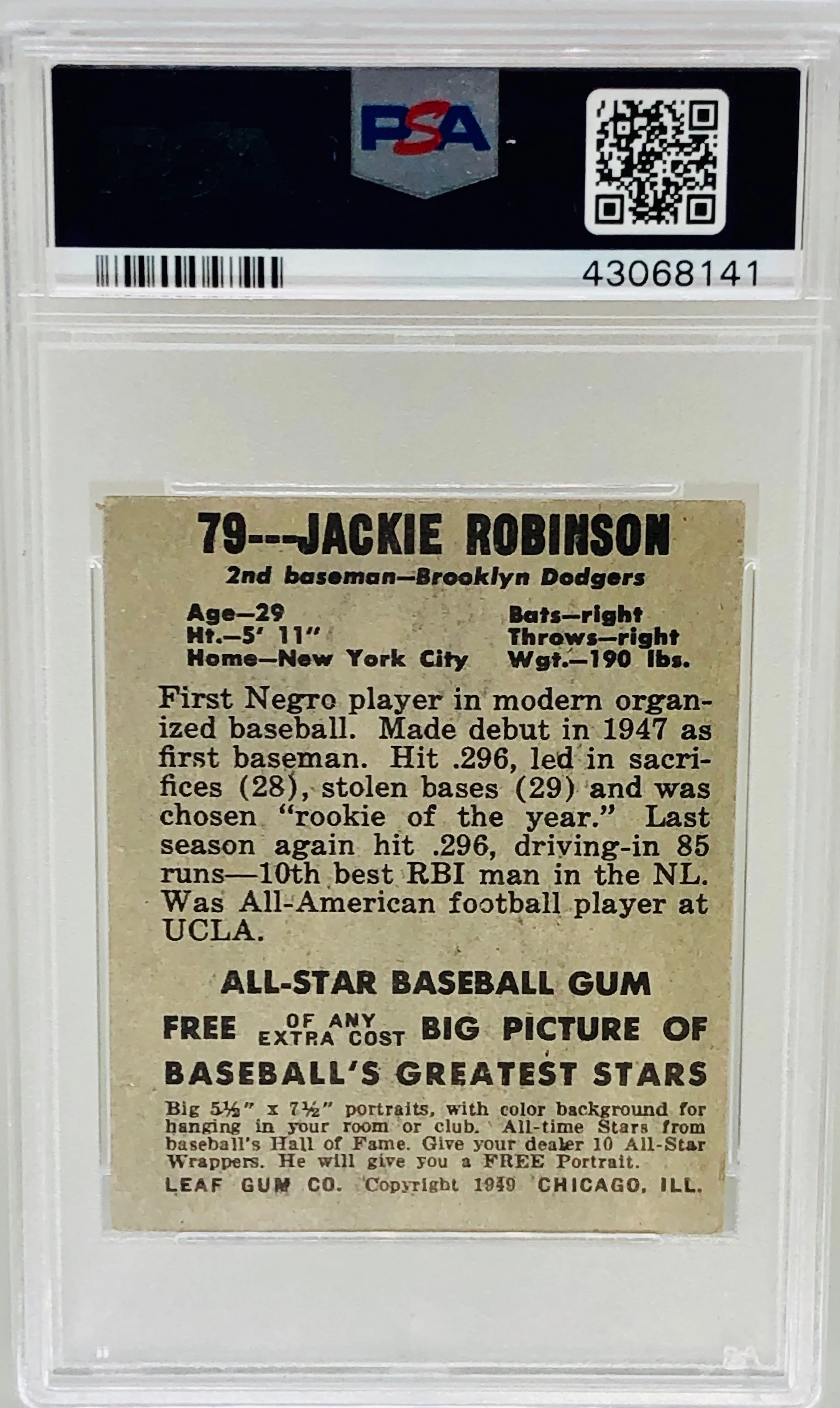 1948 Leaf Jackie Robinson