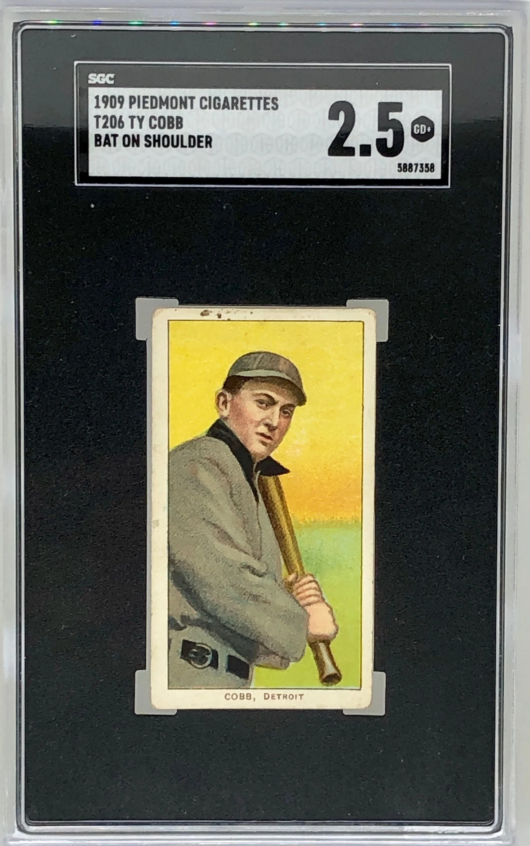 1909 T206 Piedmont Ty Cobb Bat on Shoulder SGC 2.5