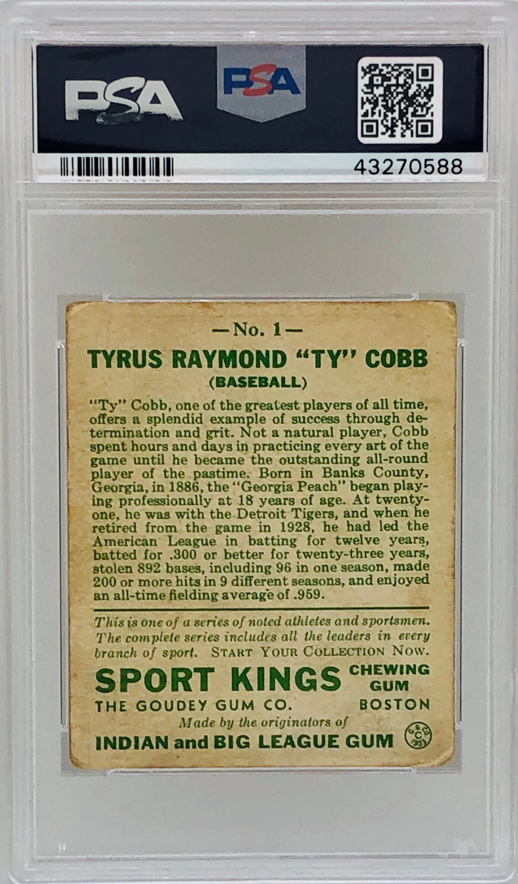 Sport Kings Ty Cobb