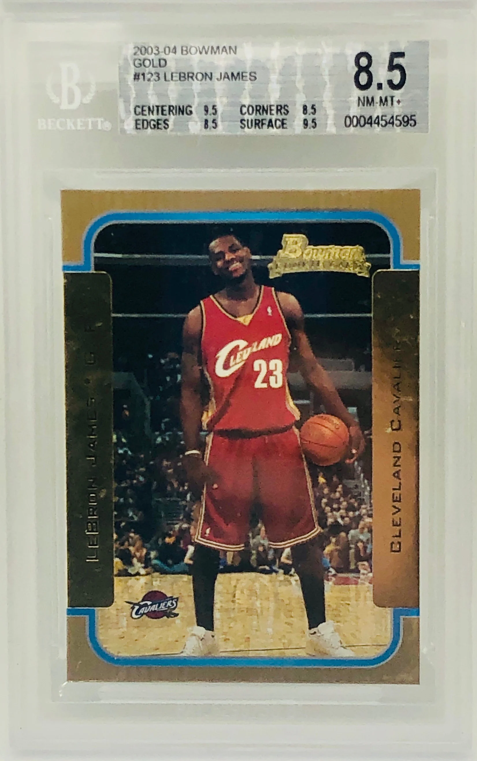 2003 Bowman LeBron James GOLD RC BGS 8.5