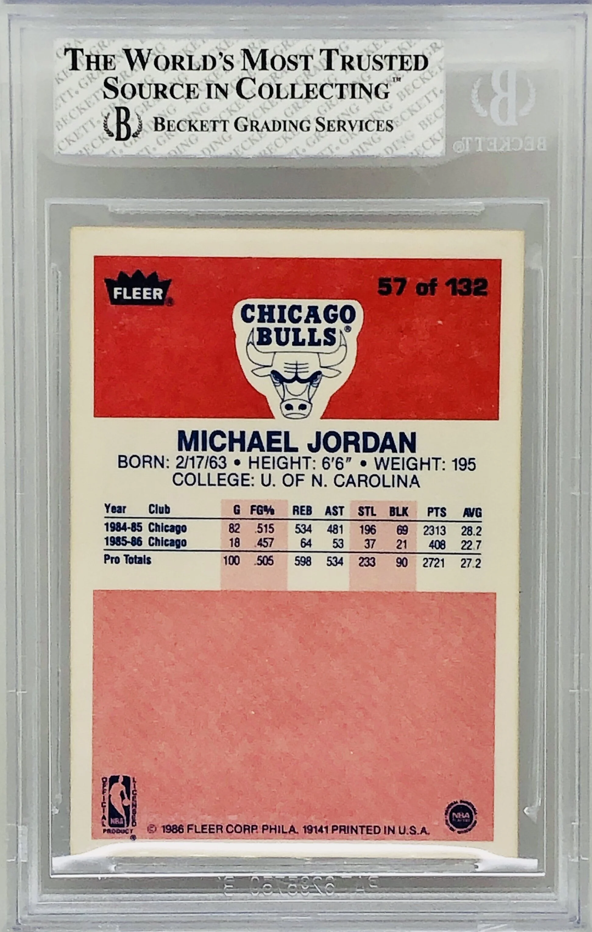 1986-87 Feer Michael Jordan