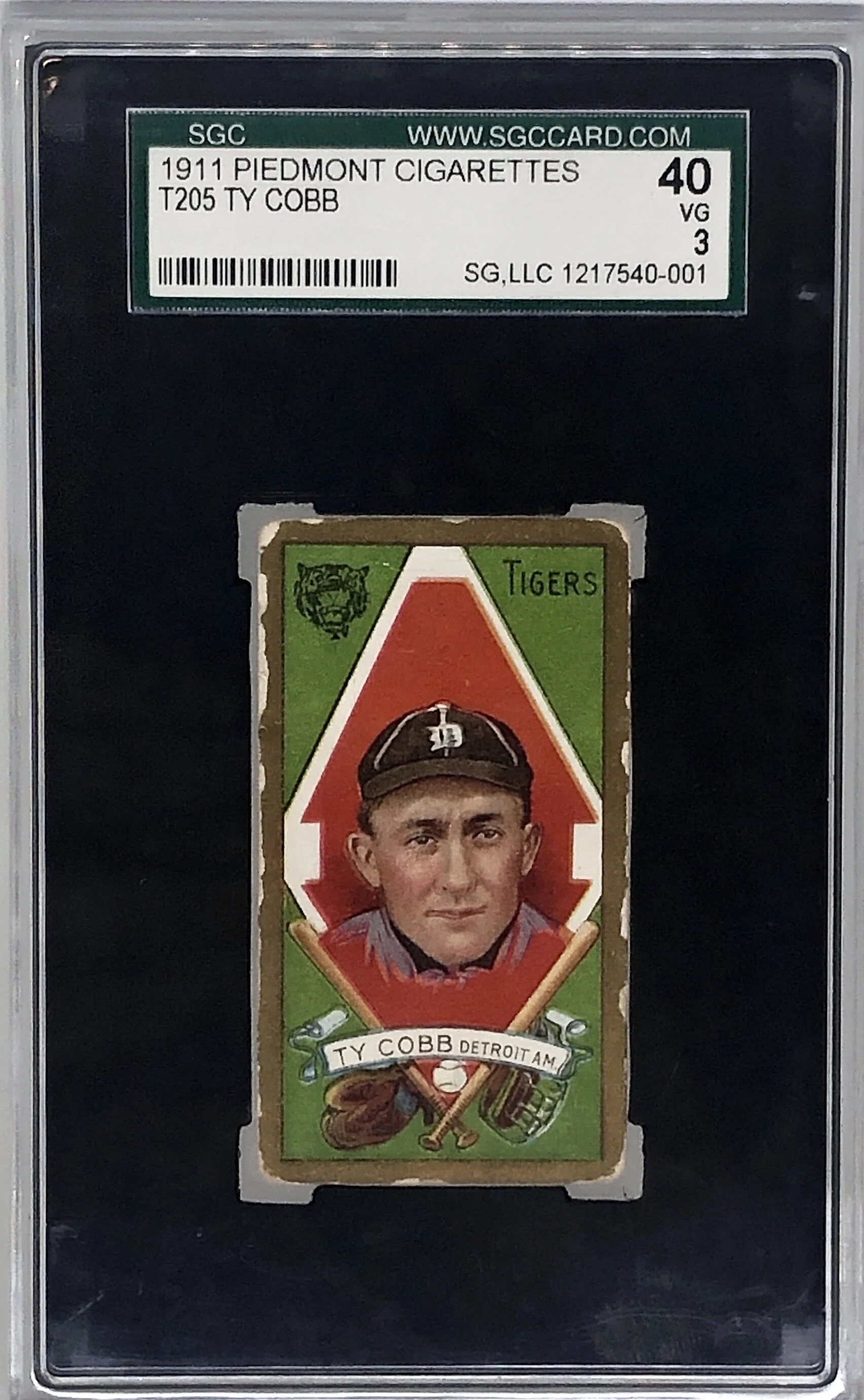 1911 T205 Gold Border Ty Cobb Piedmont SGC 3