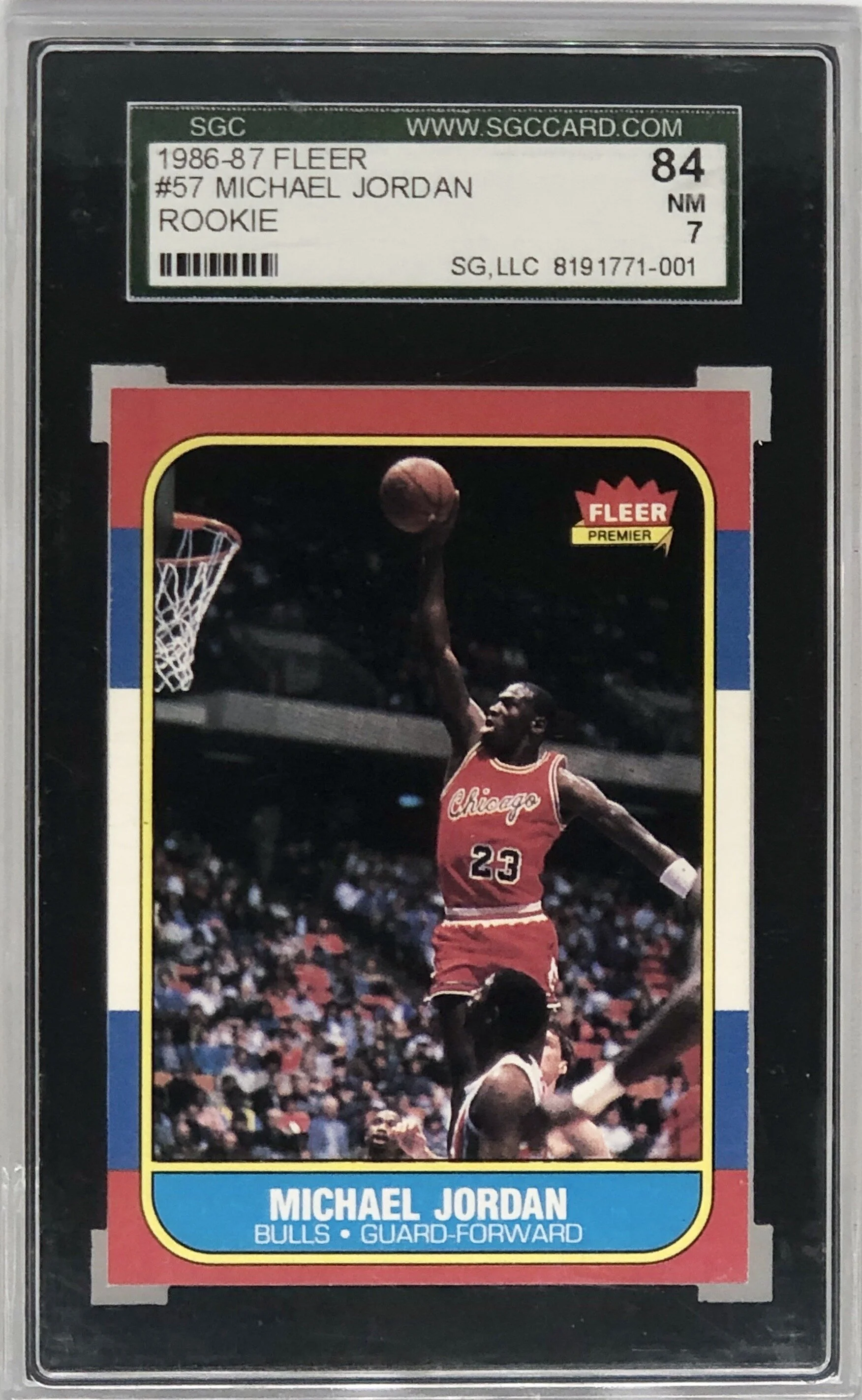 1986 Fleer Michael Jordan Rookie Card RC SGC 7