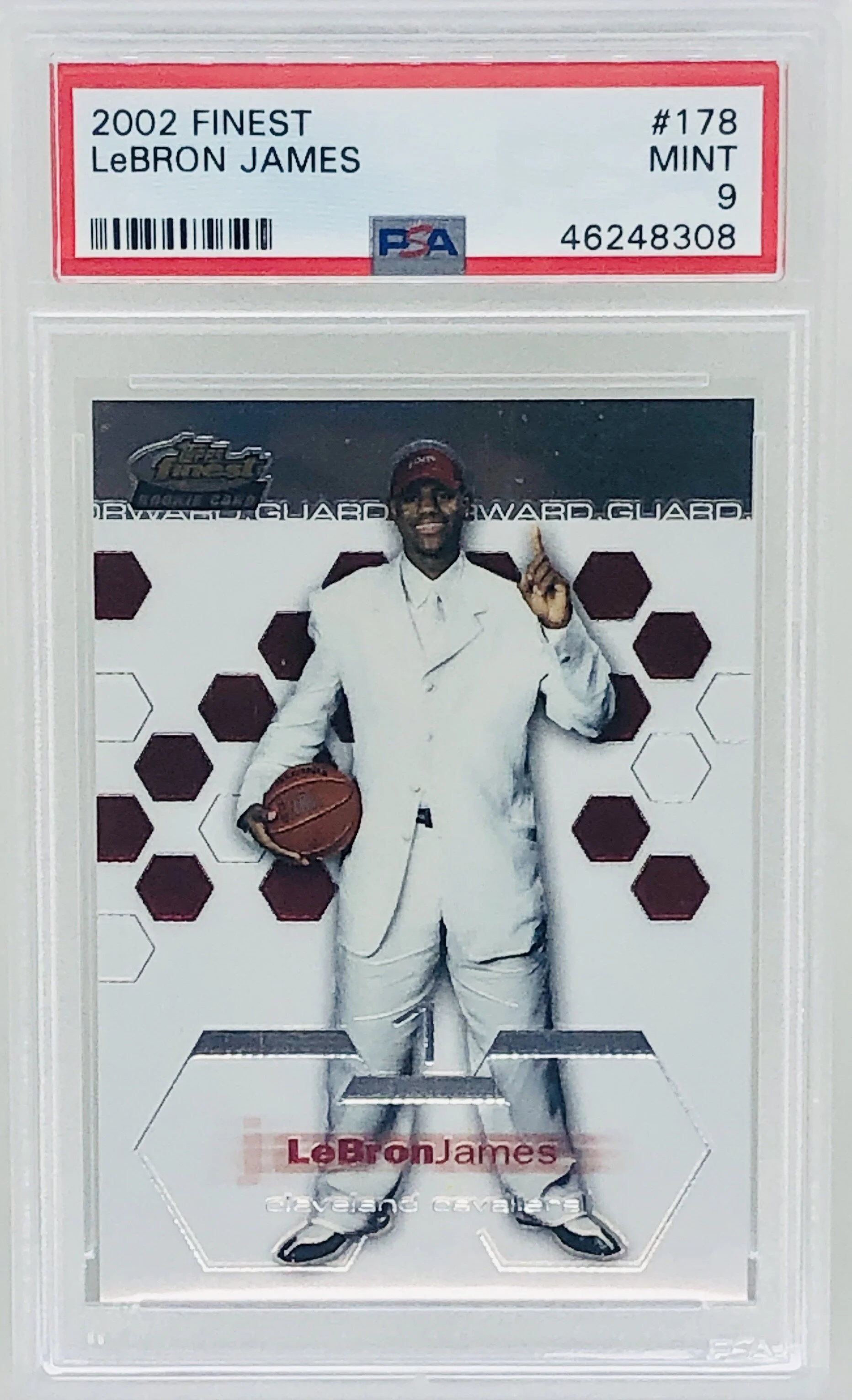 2002-03 Topps Finest LeBron James XRC PSA 9
