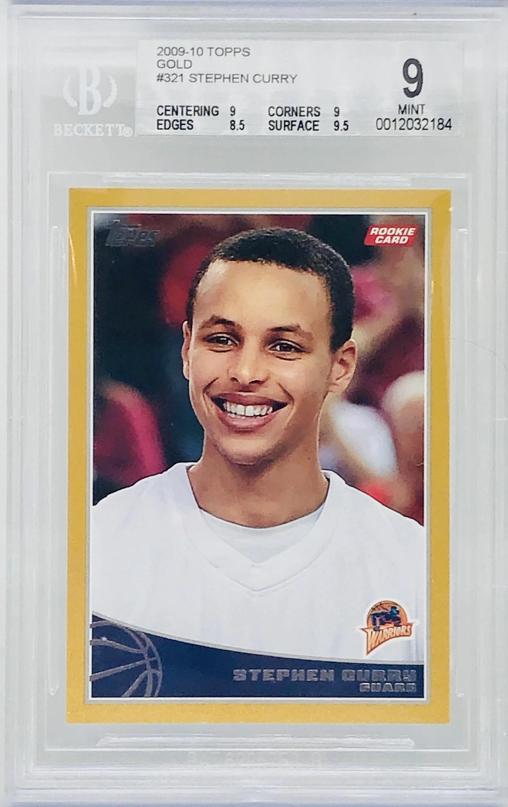 2009-10 Topps Gold Stephen Curry RC /2009 BGS 9 RARE
