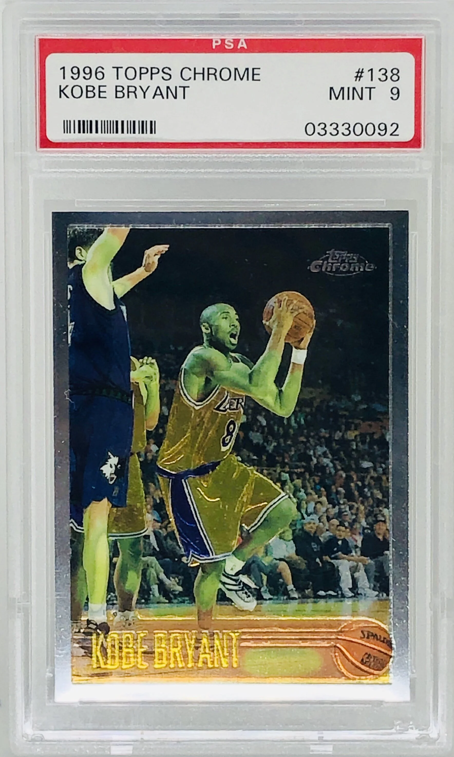 1996 Topps Chrome Kobe Bryant RC PSA 9