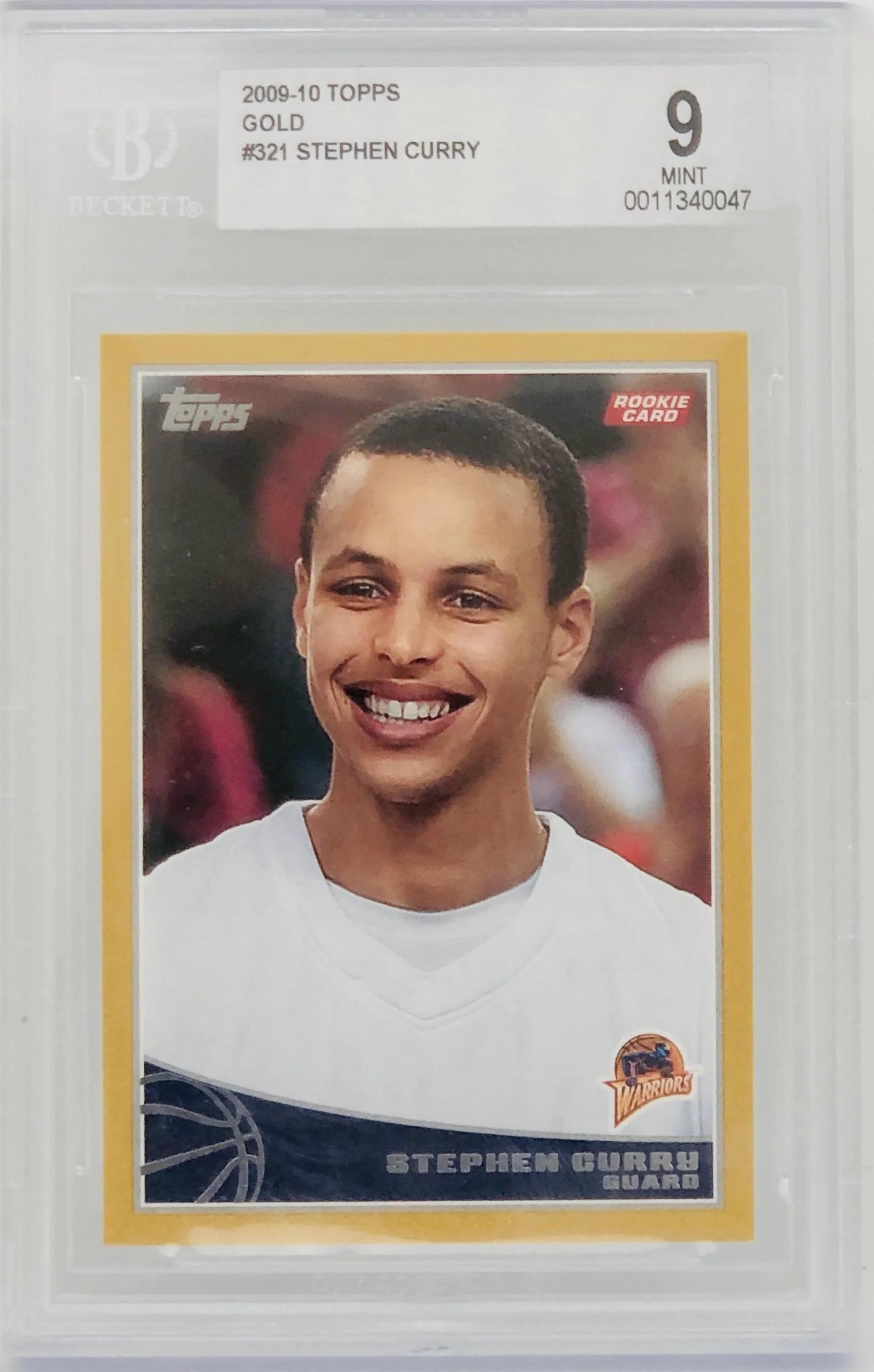 2009-10 Topps Gold Stephen Curry BGS 9