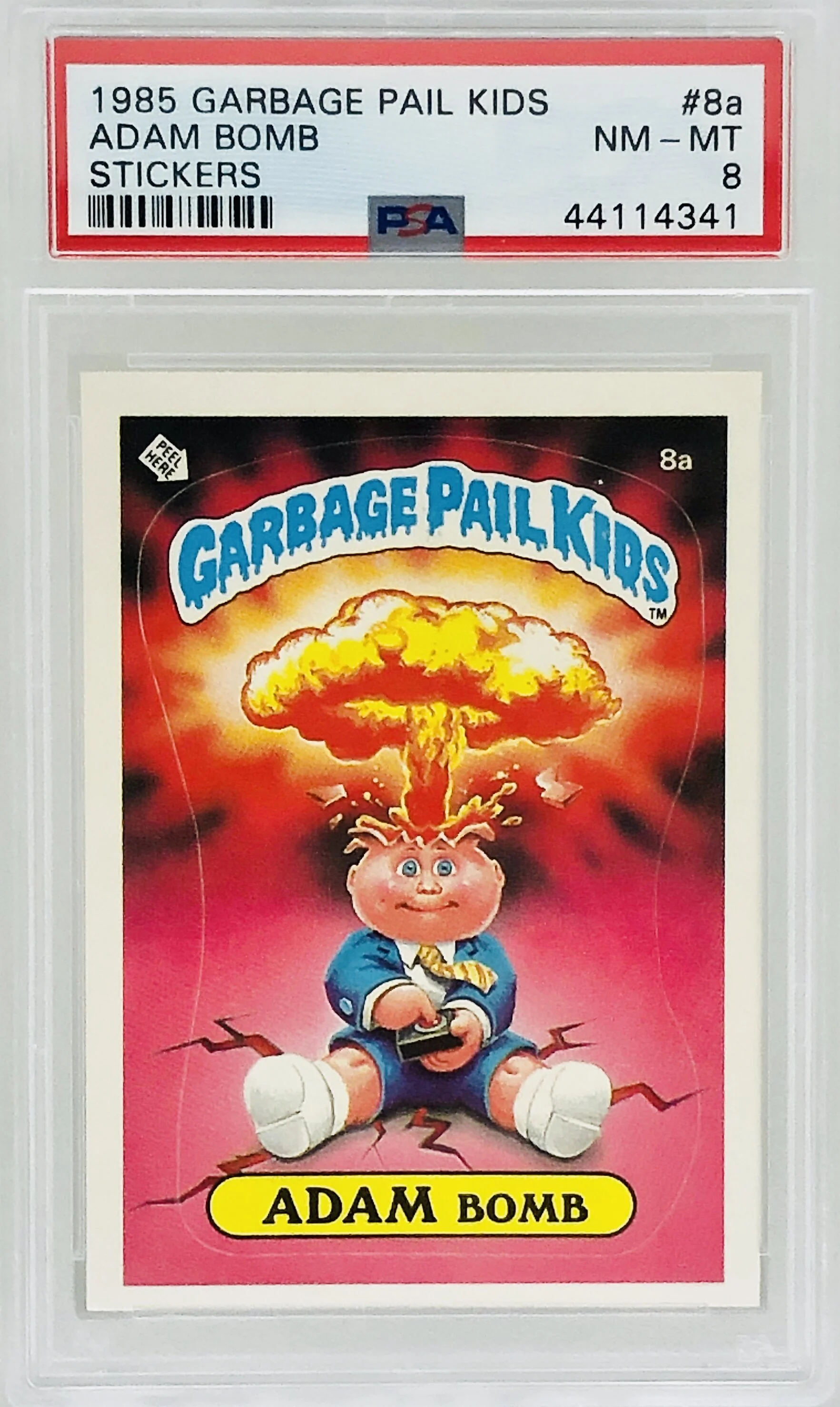 1985 Topps Garbage Pail Kids Adam Bomb PSA 8