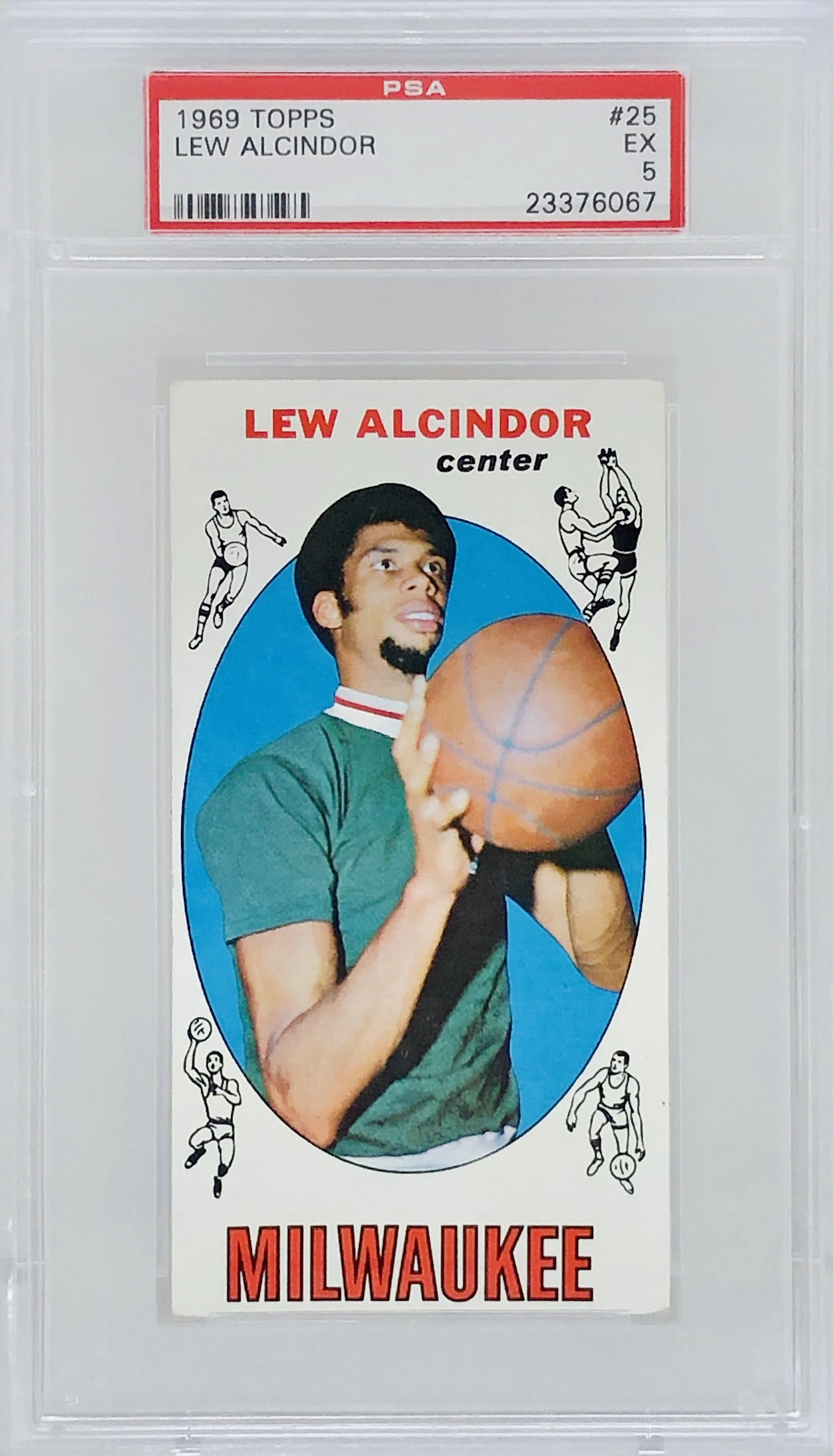 1969 Topps Lew Alcindor (Kareem Abdul-Jabbar) Rookie Card PSA 5