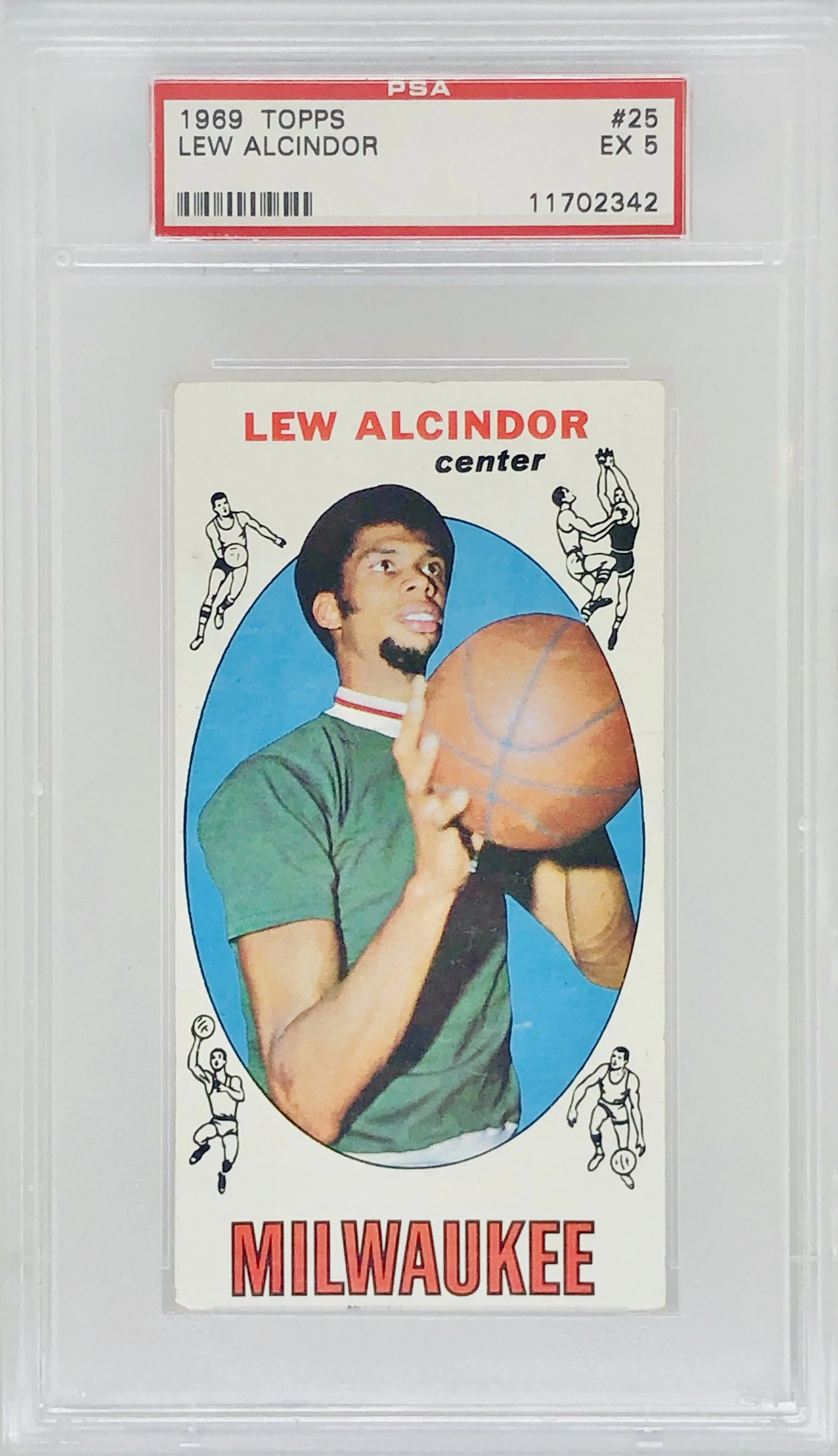 1969 Topps Lew Alcindor (Kareem Abdul-Jabbar) Rookie Card PSA 5