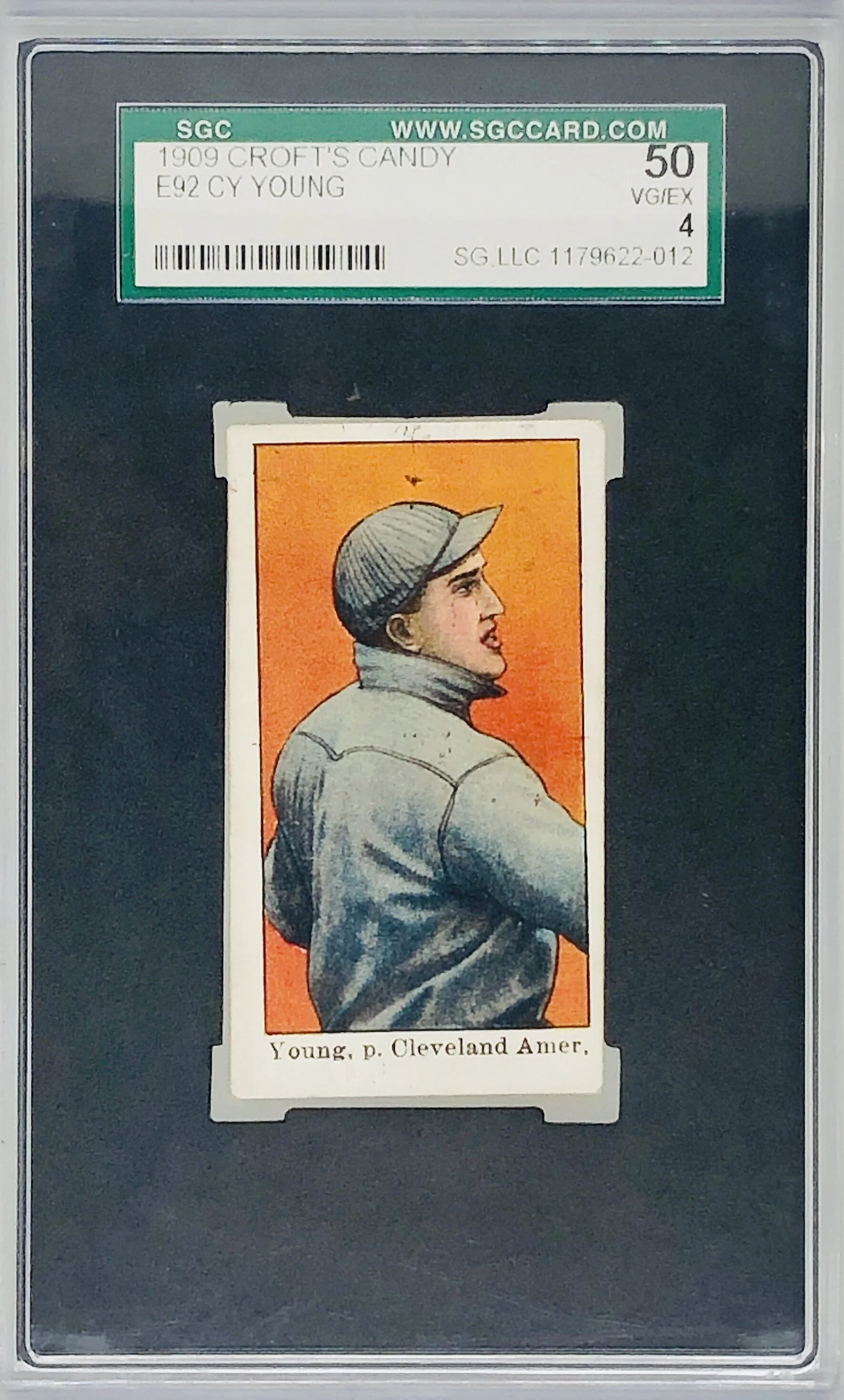 1909 Croft's Candy E92 Cy Young SGC 4 RARE!