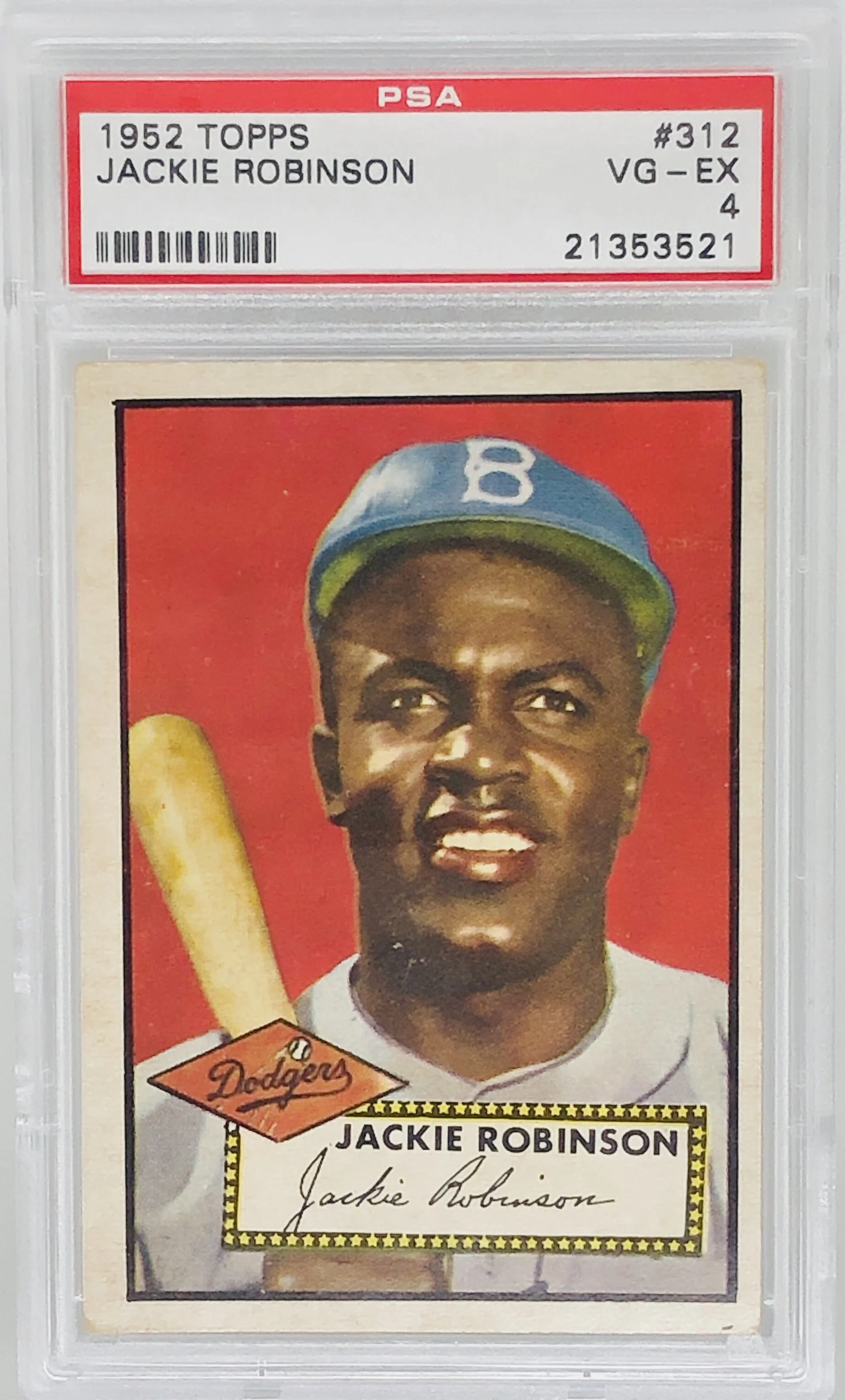 1952 Topps Jackie Robinson Rookie PSA 4