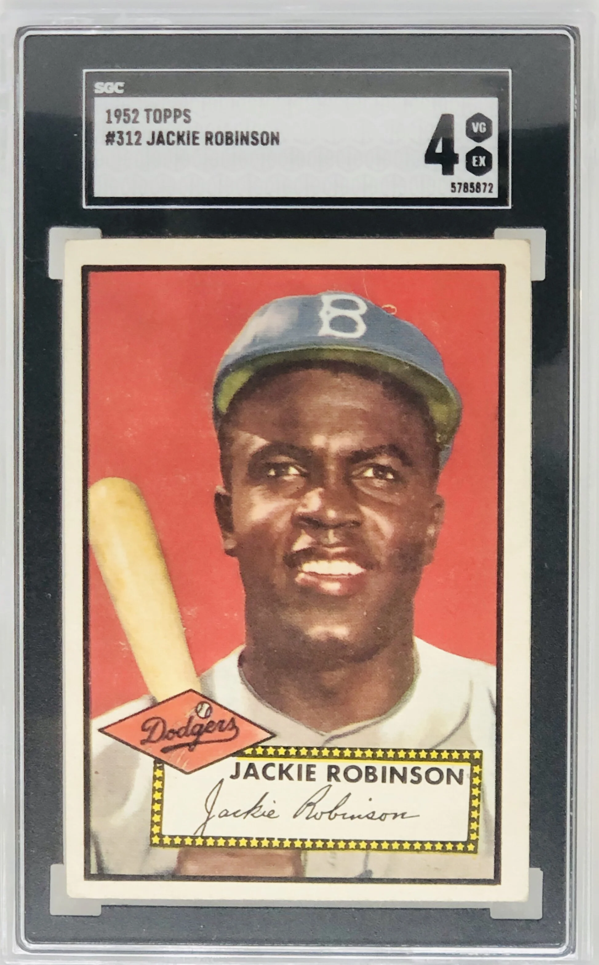 1952 Topps Jackie Robinson Rookie SGC 4