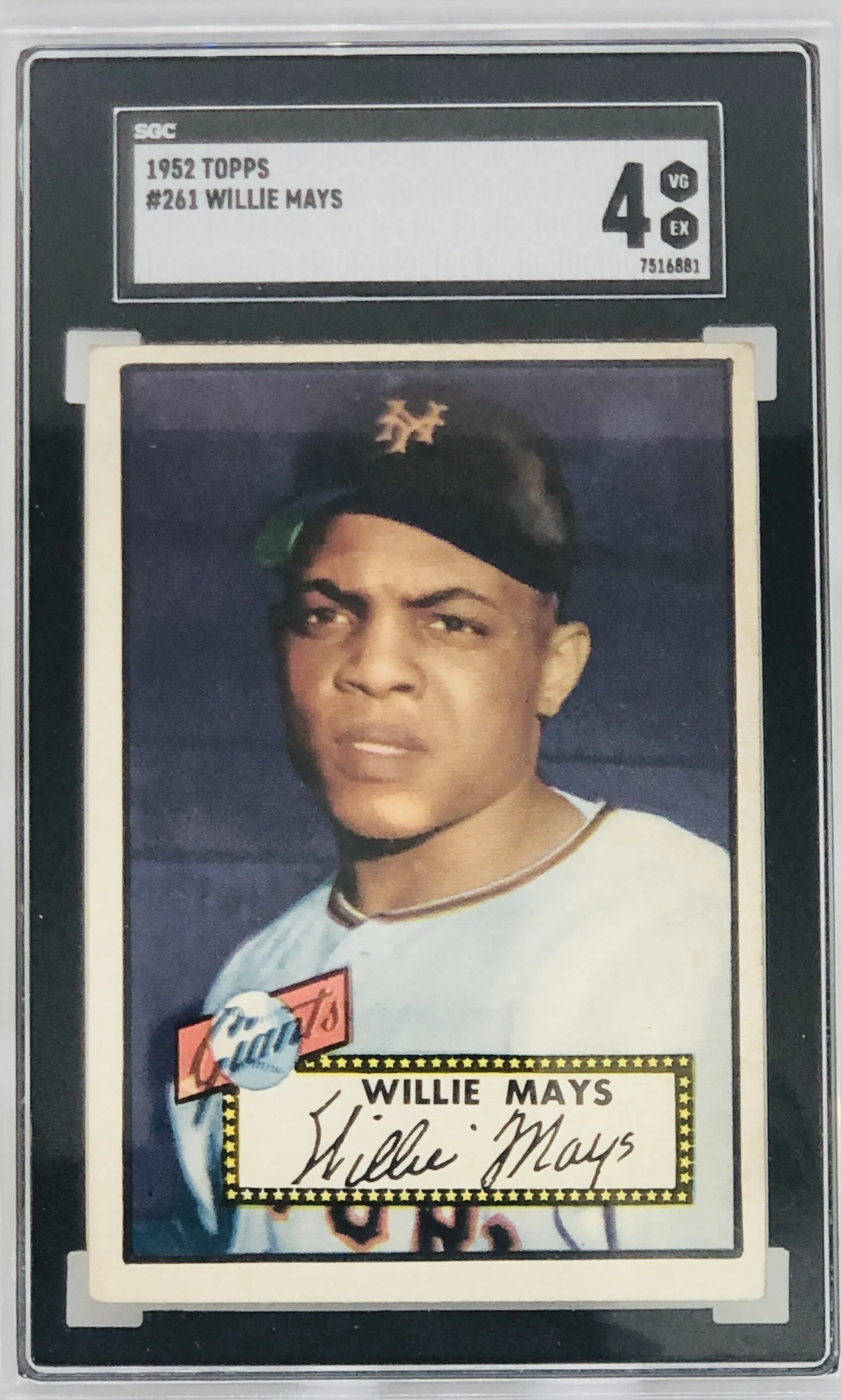 1952 Topps Willie Mays Rookie Card SGC 4