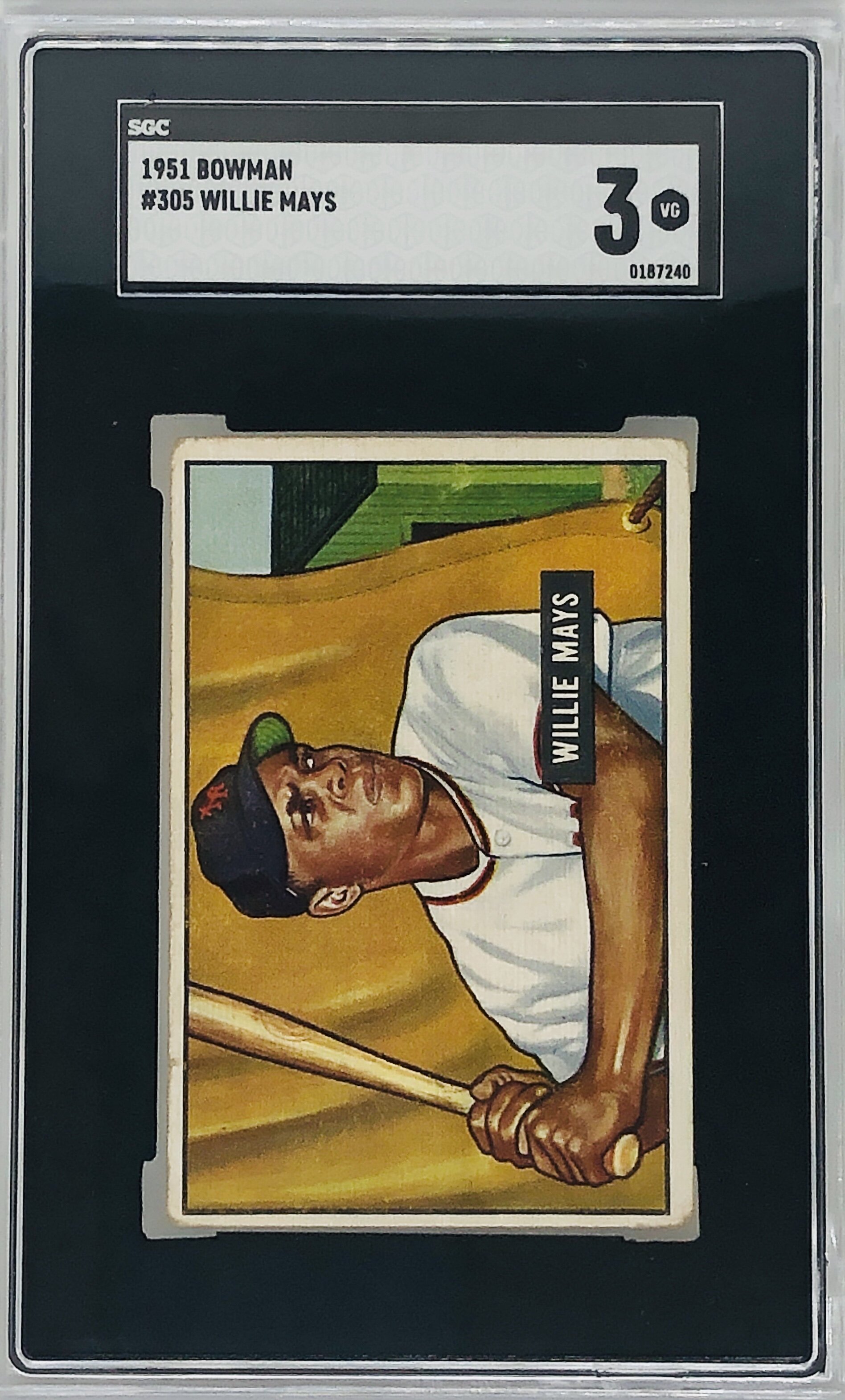 1951 Bowman Willie Mays Rookie Card RC SGC 3