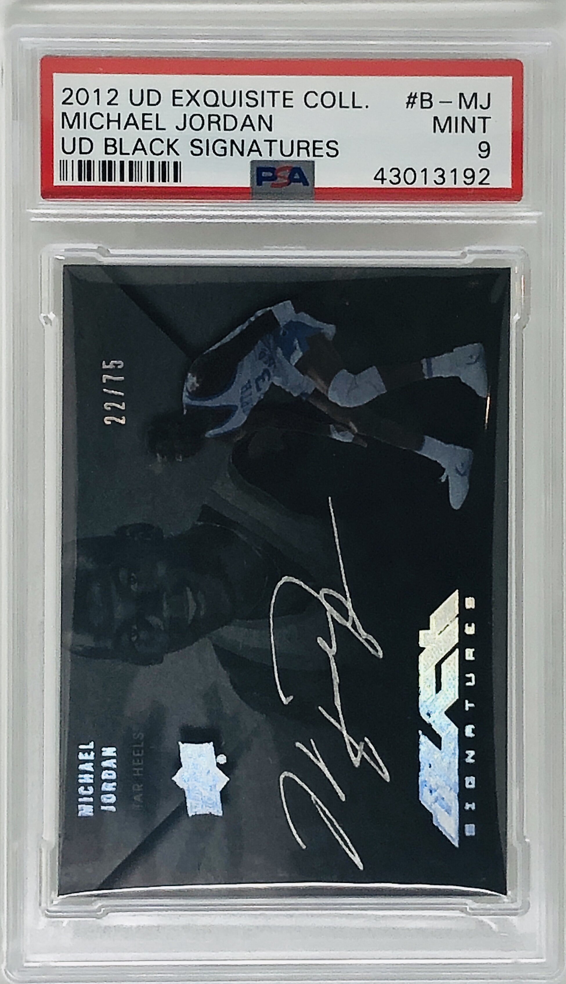 2012-13 Upper Deck Exquisite Michael Jordan Auto /75 PSA 9