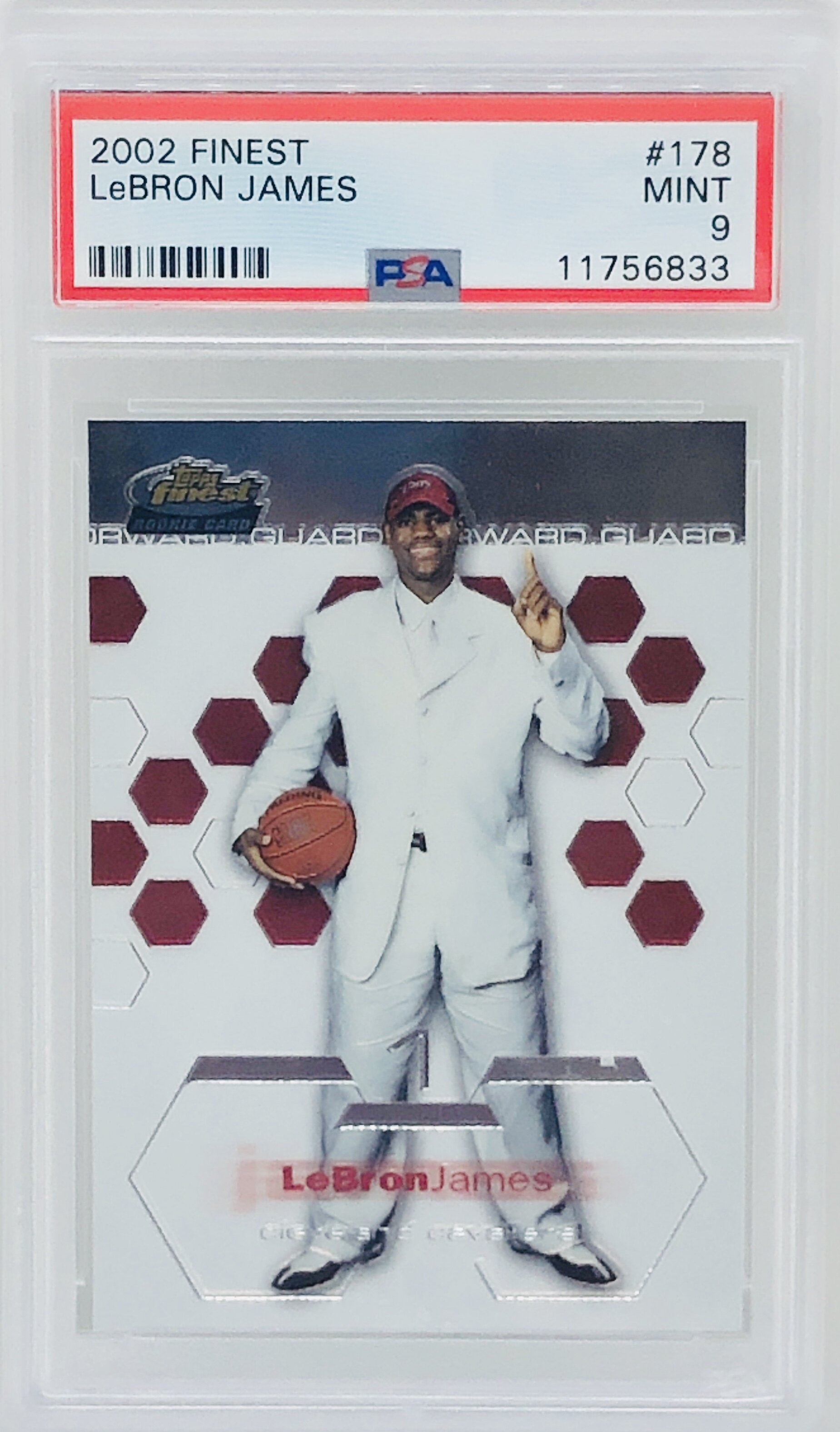 2002-03 Topps Finest LeBron James XRC PSA 9