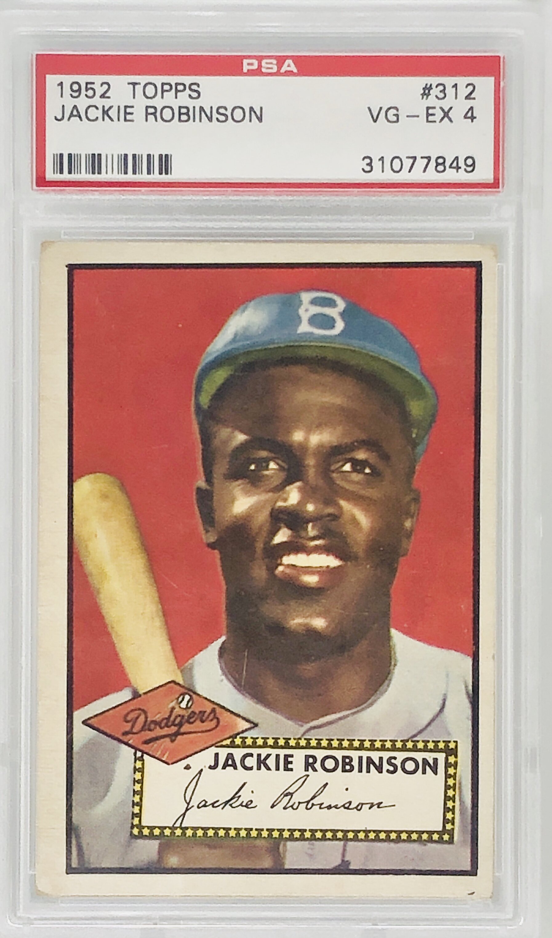 1952 Topps Jackie Robinson Rookie PSA 4