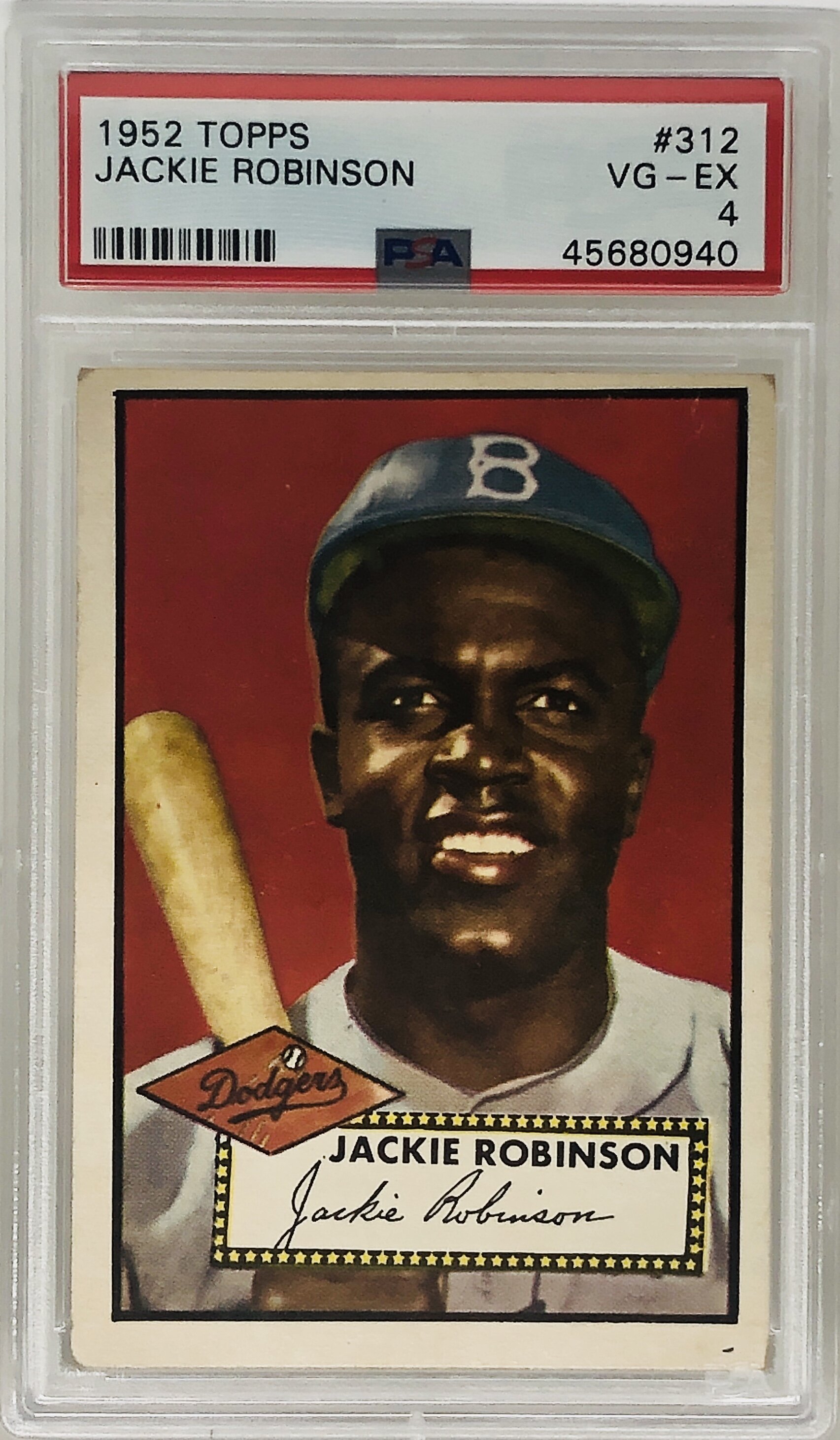 1952 Topps Jackie Robinson Rookie PSA 4