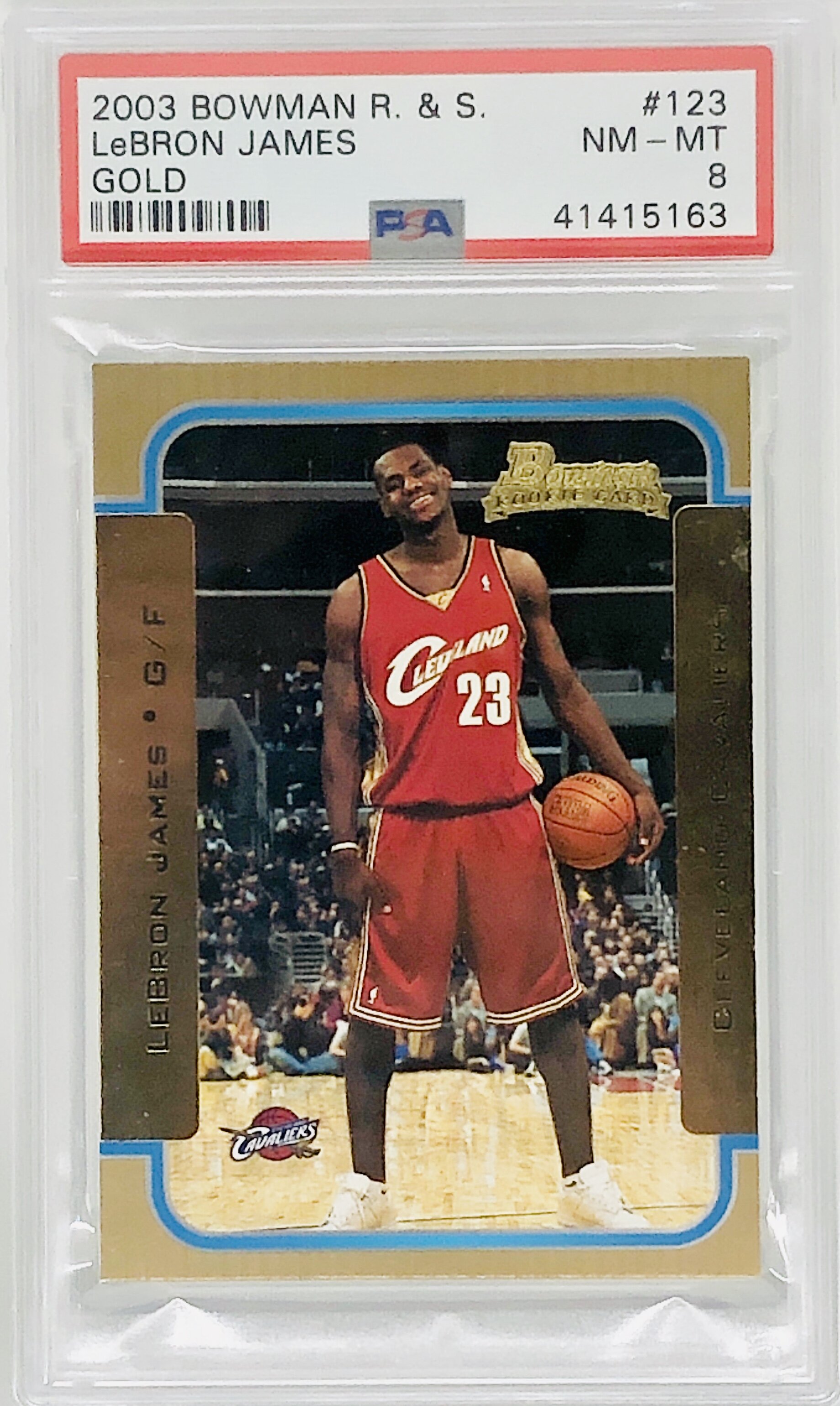 2003 Bowman LeBron James GOLD RC PSA 8