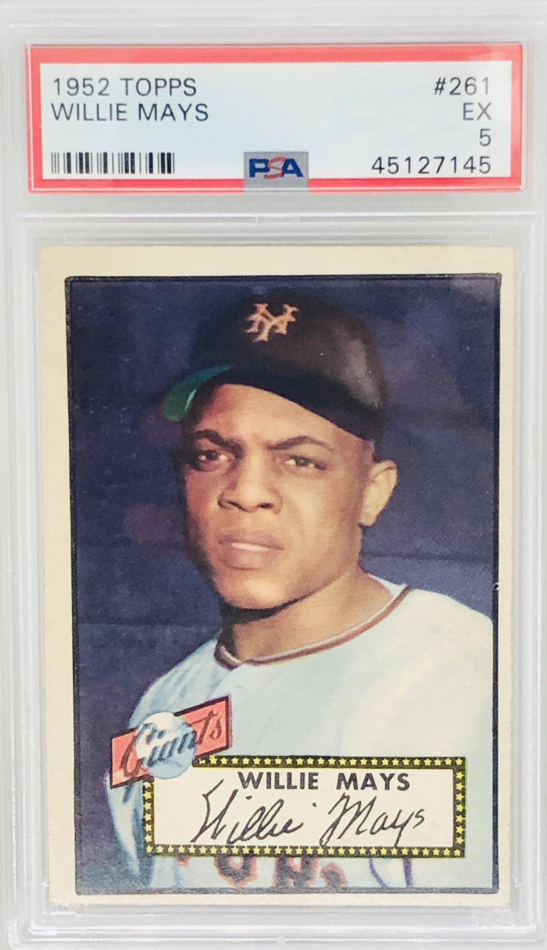 1952 Topps Willie Mays RC Rookie Card PSA 5