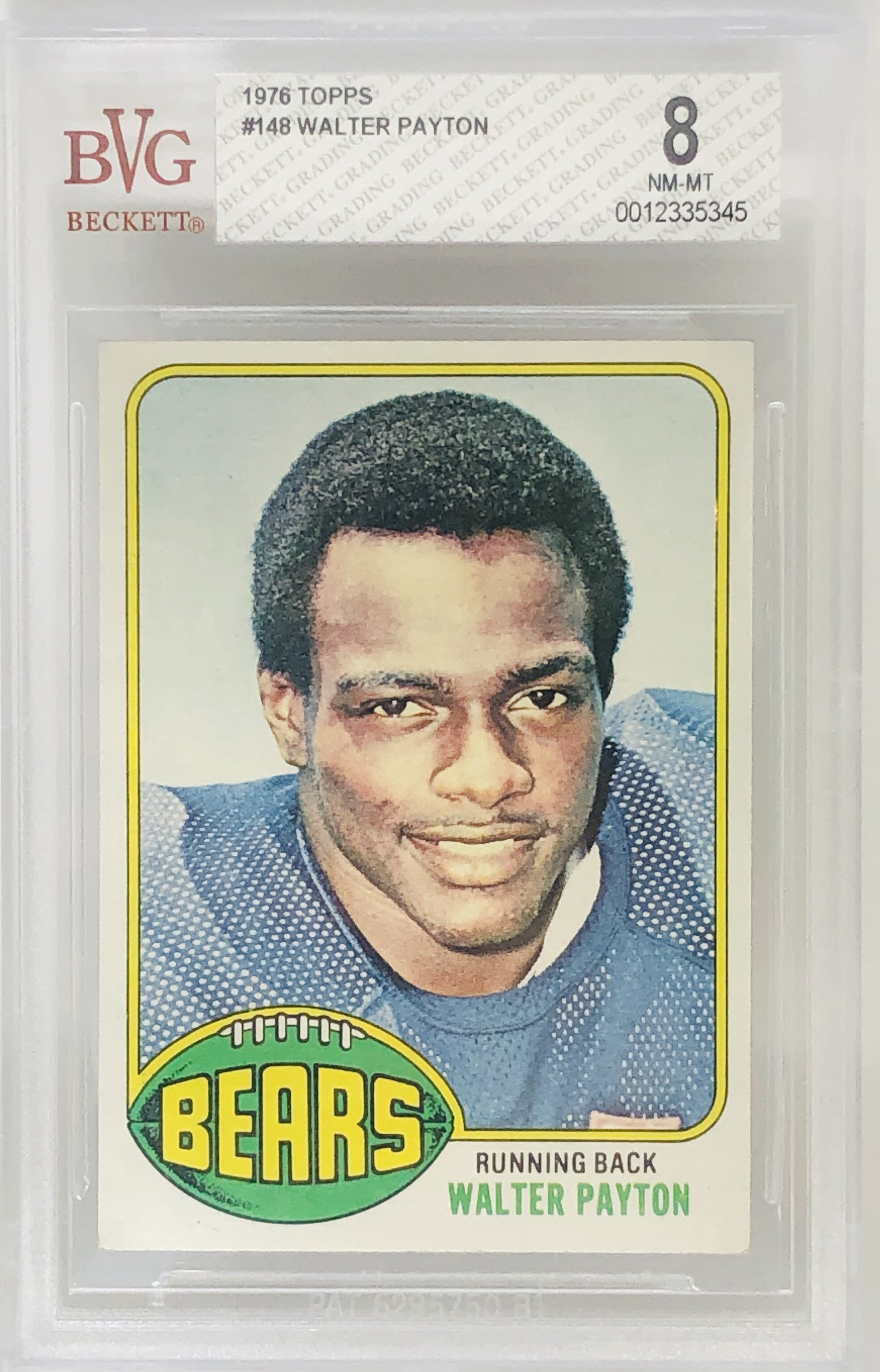 1976 Topps Walter Payton RC #148 BVG 8