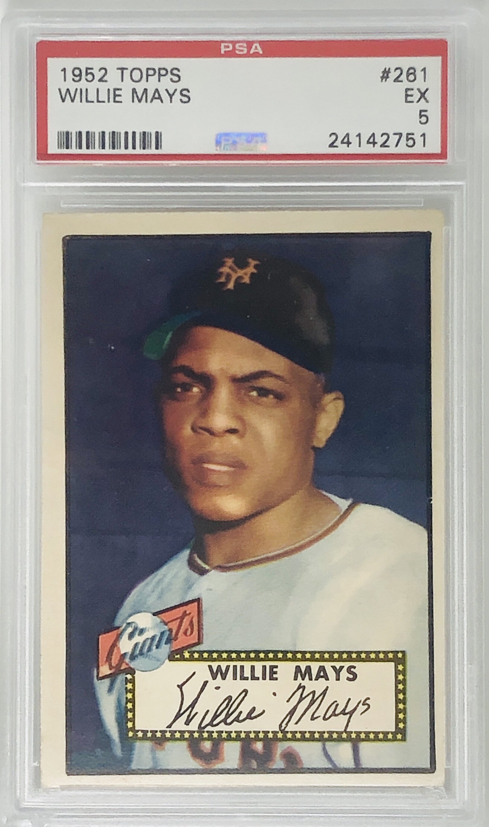 1952 Topps Willie Mays RC Rookie Card PSA 5