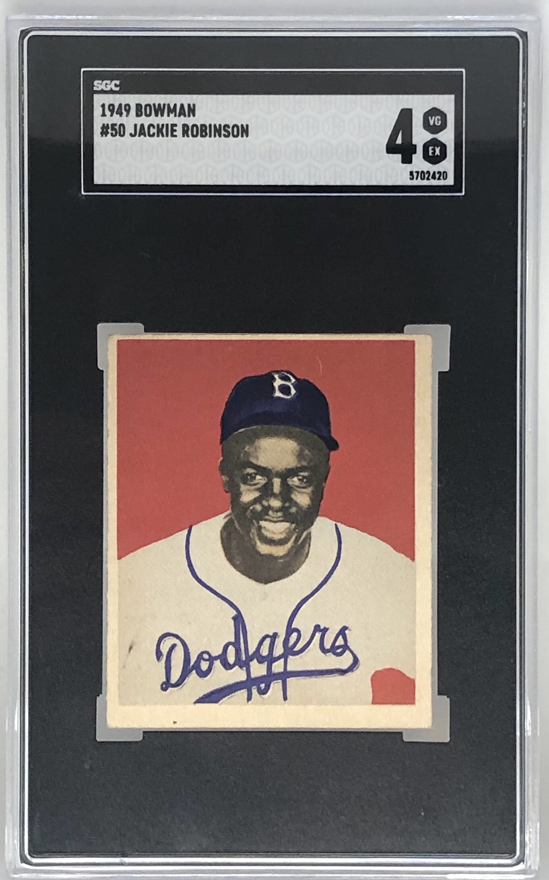 1949 Bowman Jackie Robinson SGC 4