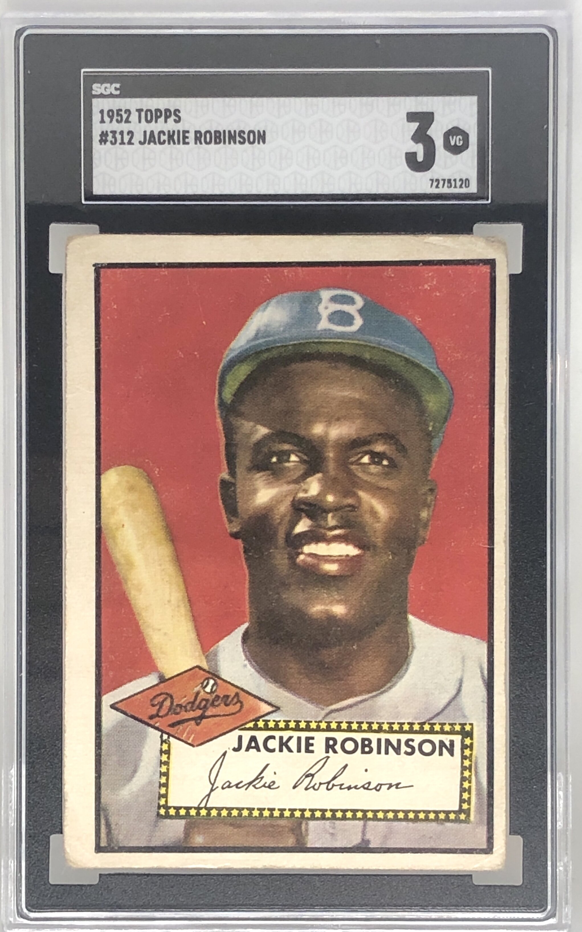 1952 Topps Jackie Robinson #312 SGC 3