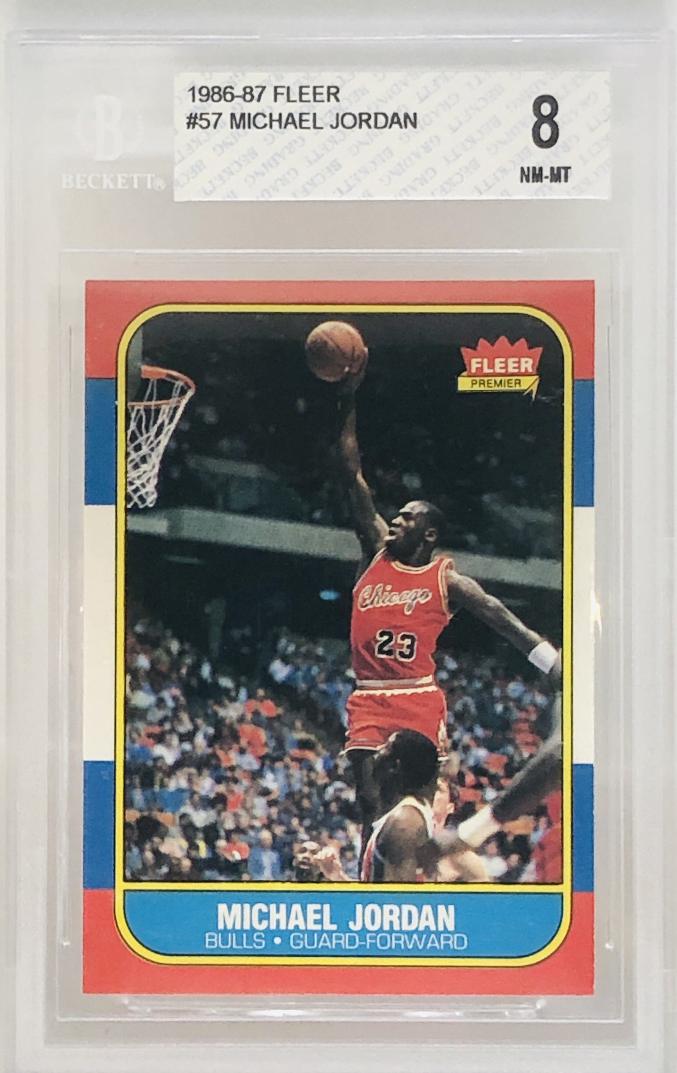 1986-87 Fleer Michael Jordan #57 RC BGS 8 - only 0.5 away from 8.5!