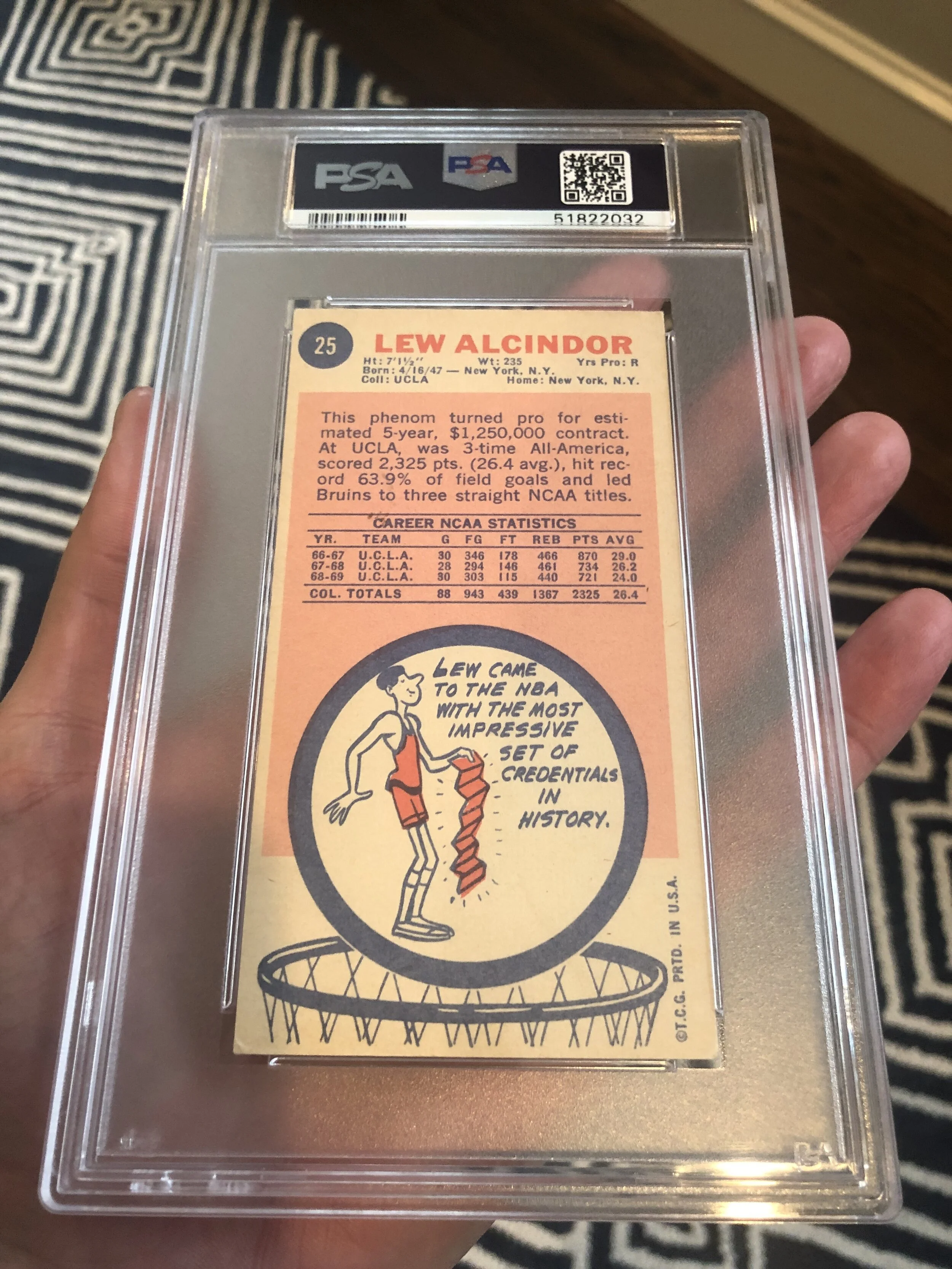 1969 Topps Lew Alcindor