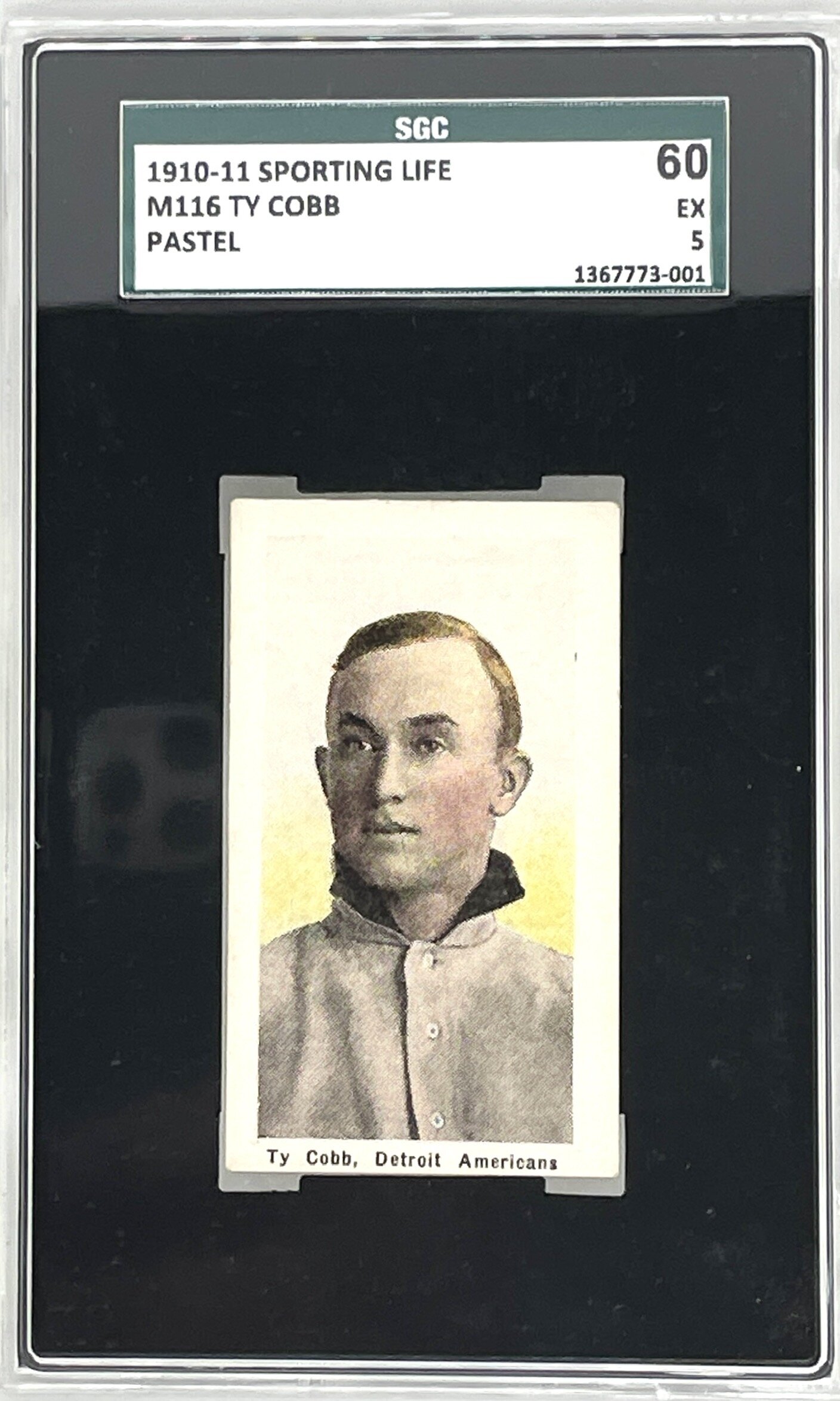 1910-11 Sporting Life M116 Pastel Ty Cobb SGC 5