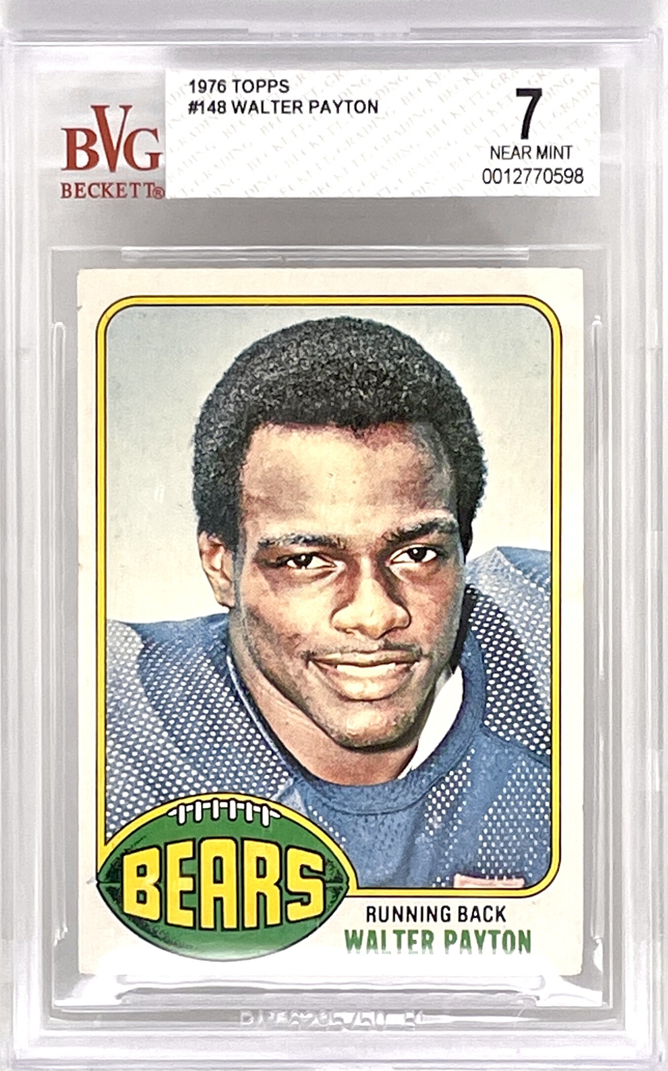1976 Topps Walter Payton RC #148 BVG 7