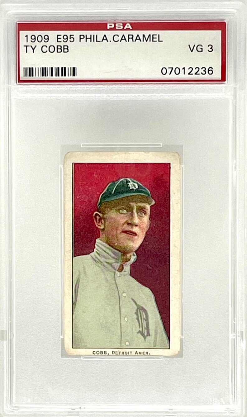 1909 E95 Philadephia Caramel Ty Cobb PSA 3