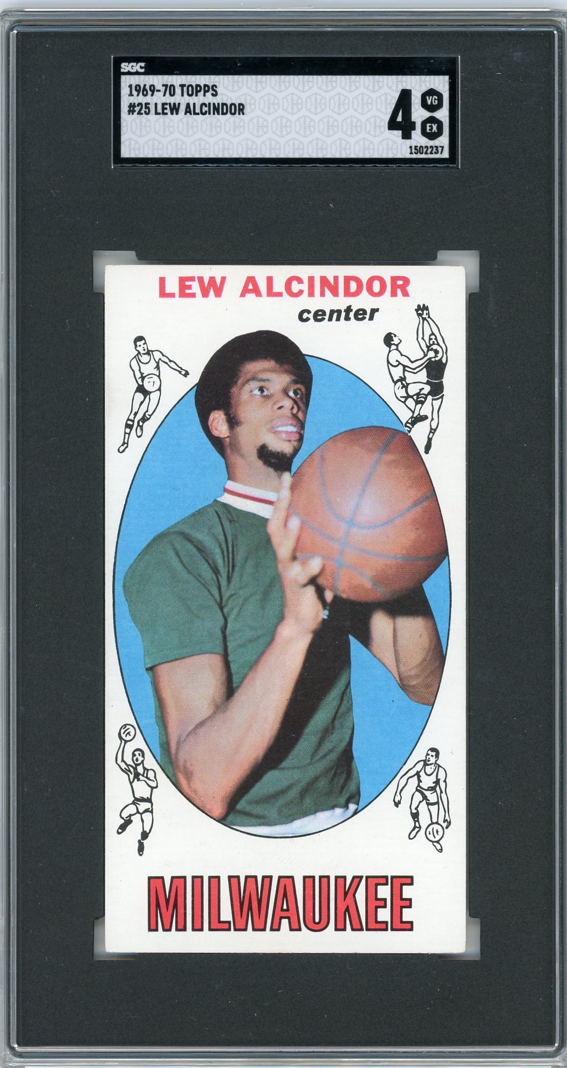 1969 Topps Lew Alcindor Kareem Abdul-Jabbar #25 RC Rookie Card SGC 4 — Top  Sports Cards