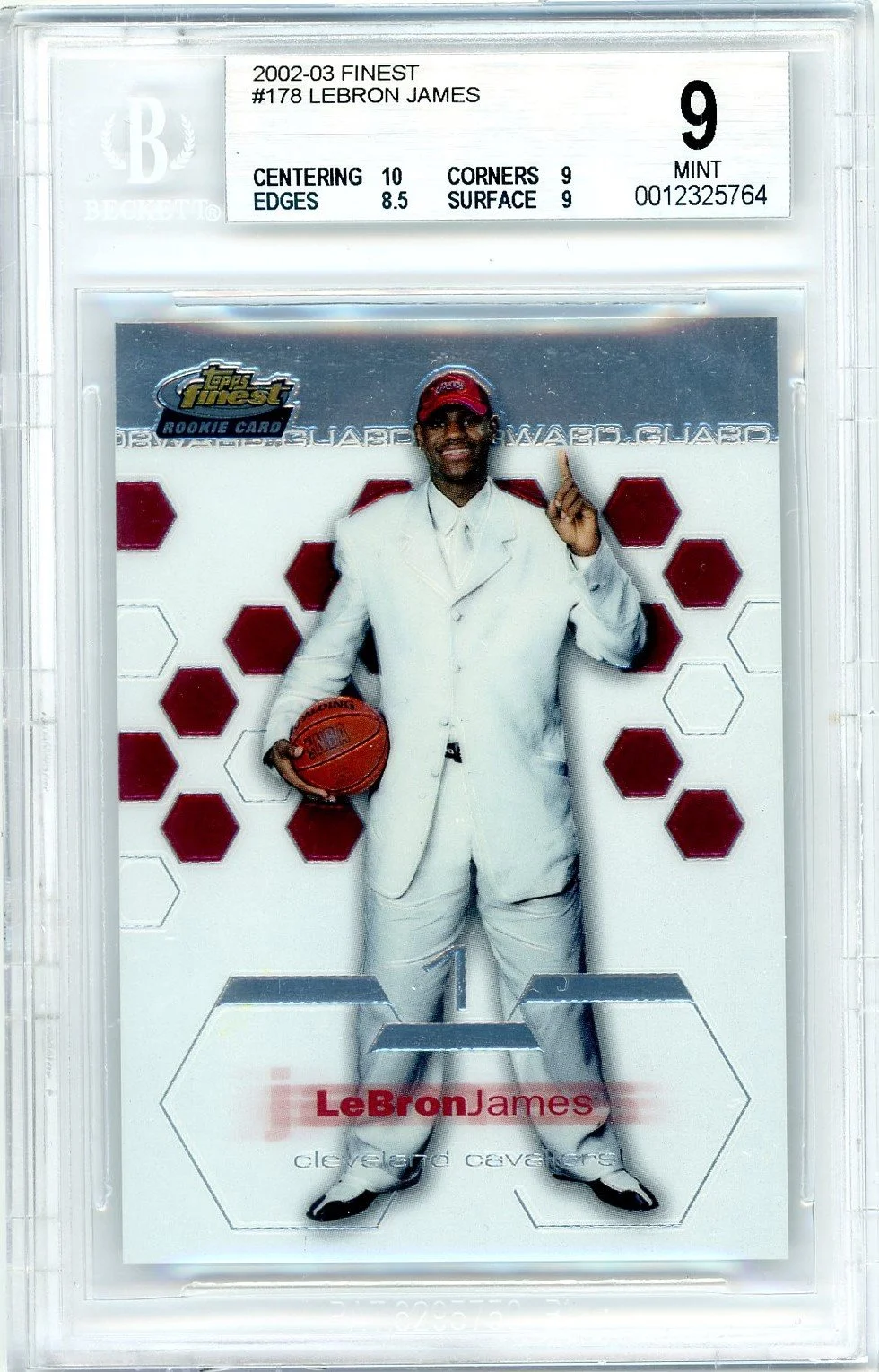 2002-03 Topps Finest LeBron James XRC BGS 9 — Top Sports Cards