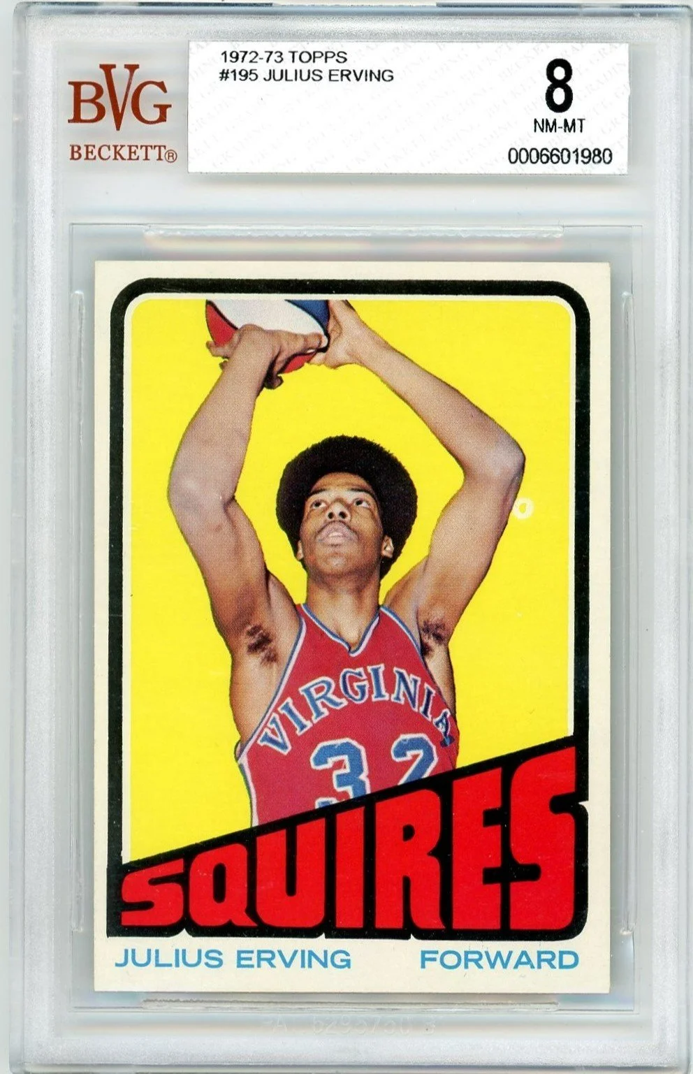 1972-73 Topps #195 Julius Erving RC BVG 8
