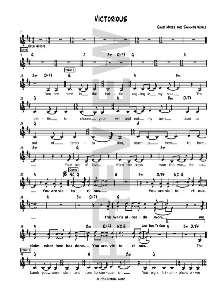 Victorious Sheet Music