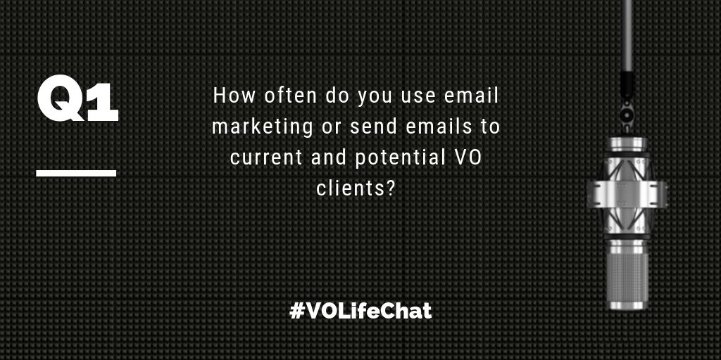 Question 1. How often do you use email marketing or send emails to current and potential #VO clients?