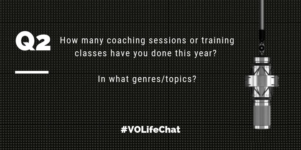 Question 2. How many coaching sessions or training classes have you done this year? Genres/topics?
