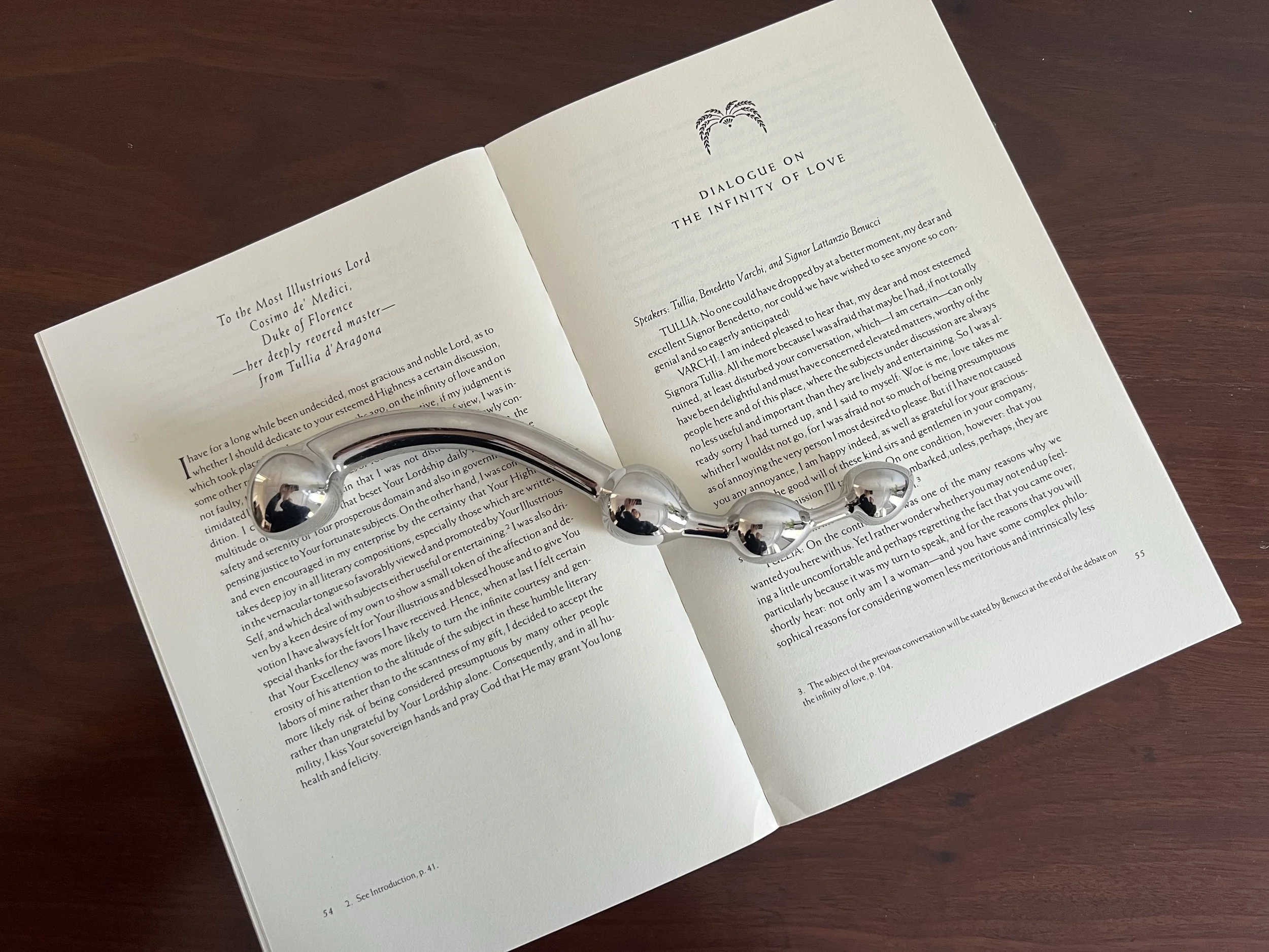 Open Copy of Dialogue on the Infinity of Love by Tullia d'Aragona