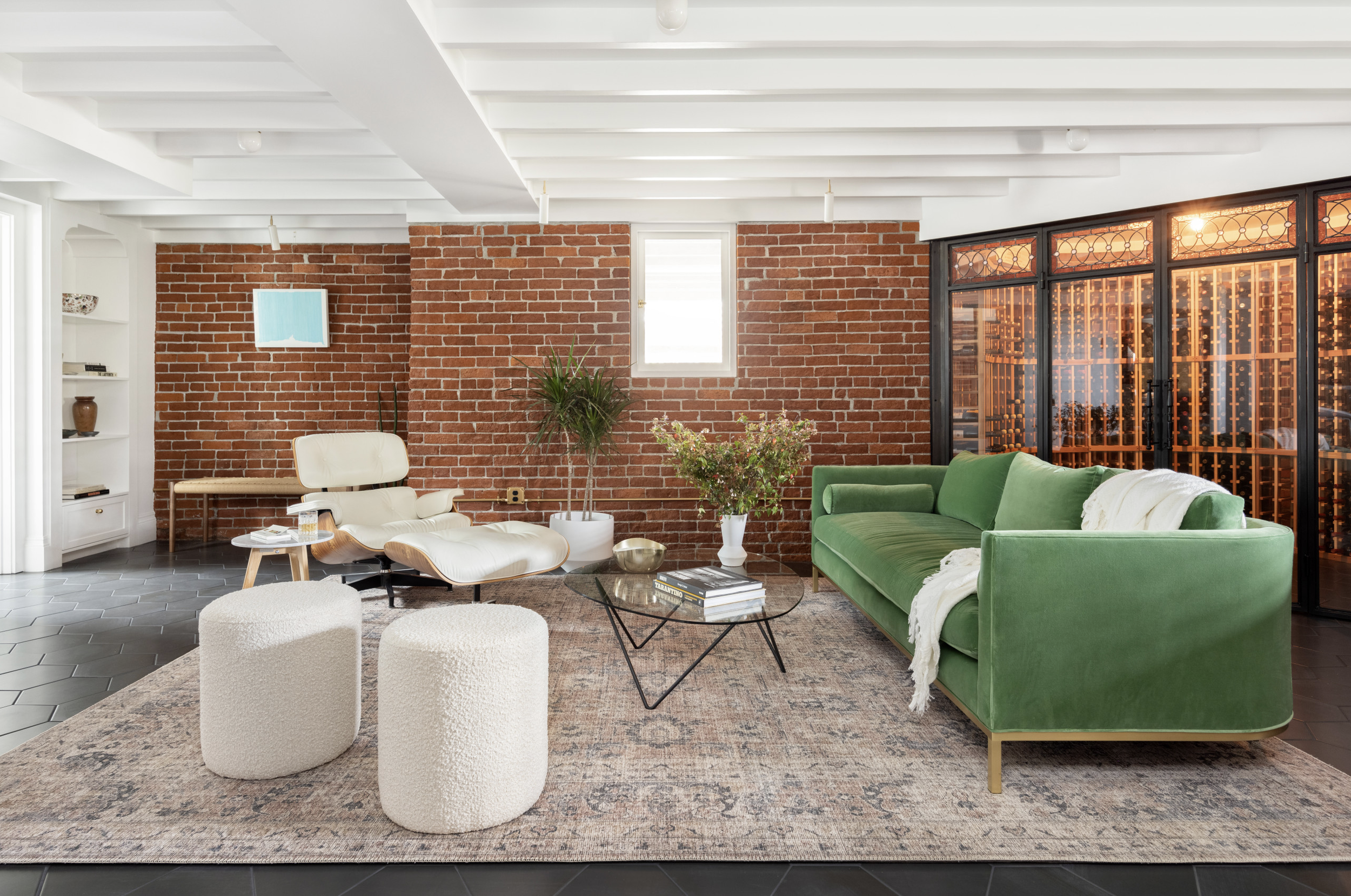 Basement Gains a Lounge, Wine Room and Bar for Entertaining