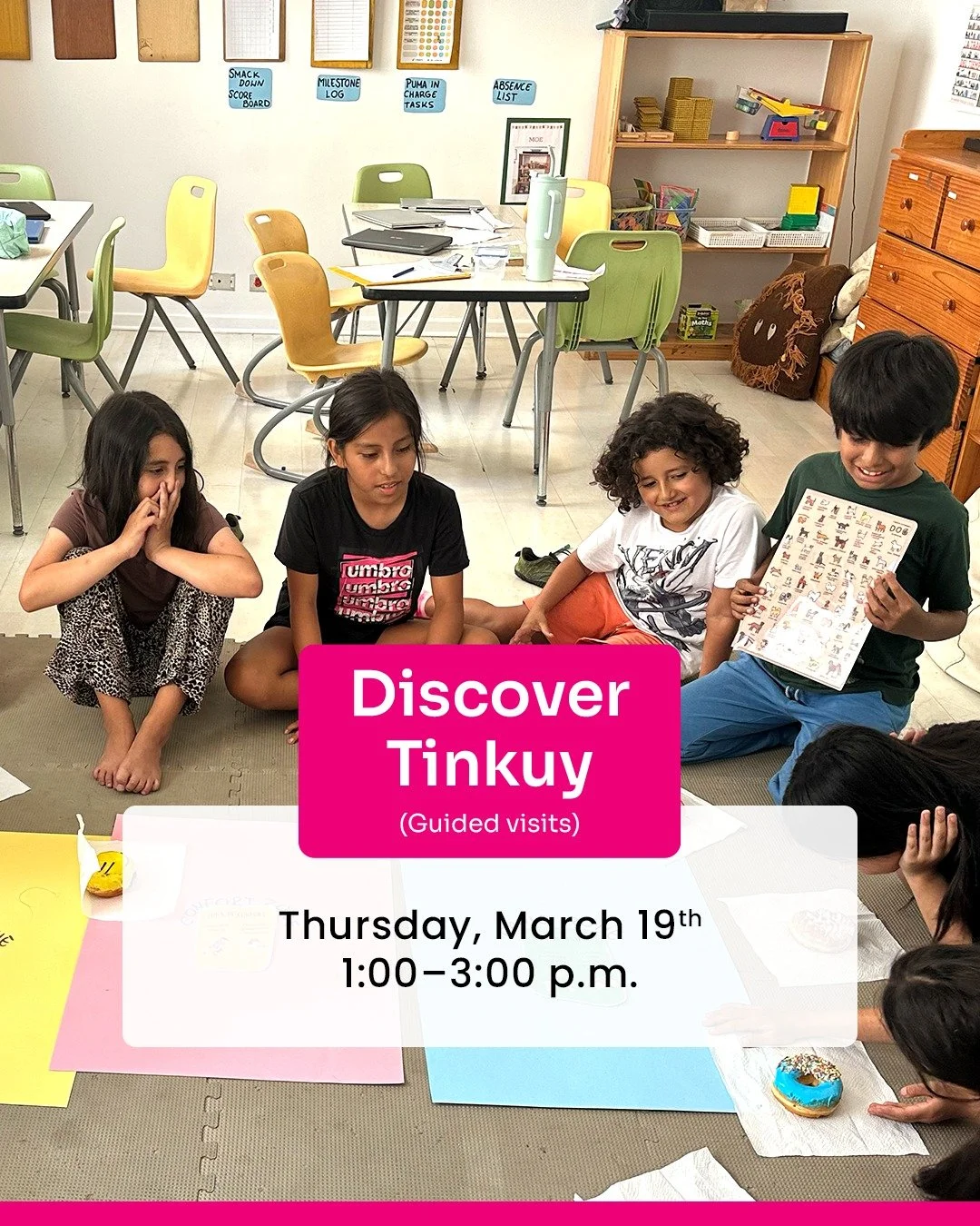 El jueves 19 de marzo abrimos las puertas de Tinkuy Marka Academy para una visita guiada. Una oportunidad para explorar una forma diferente de aprender y conocer nuestra propuesta a profundidad.

Durante el encuentro podr&aacute;s:
✨ Conocer los espa