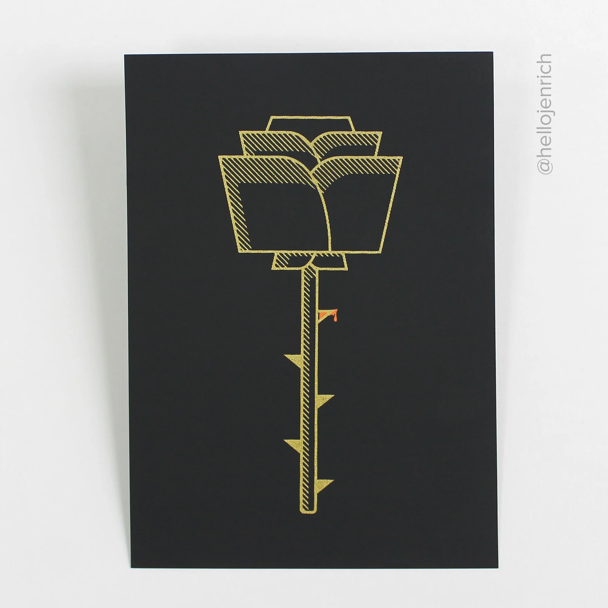 Rose &amp; Thorn Screen Print 