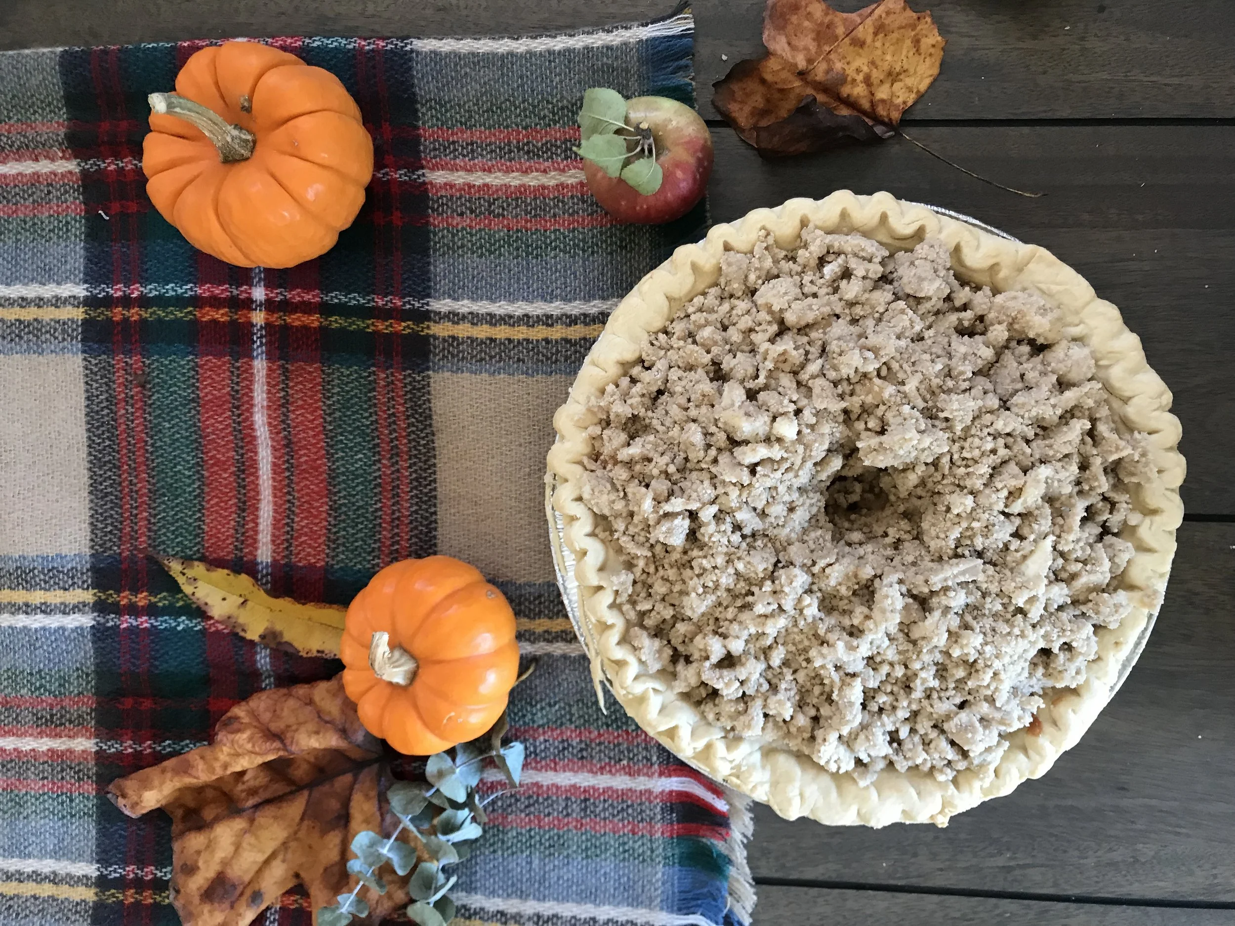 Make sure you make a hole in the middle of the pie. It lets the liquid from the inside have a place to go out other than the sides of the pie.