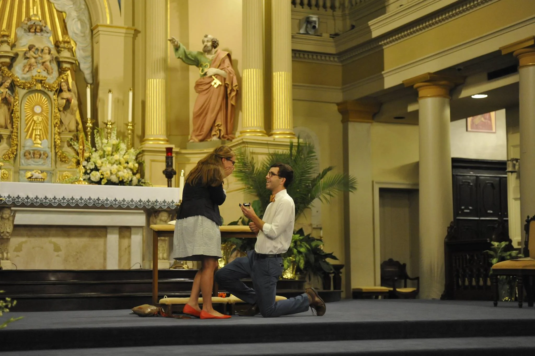 I promise I didn't plan to have such a typical reaction to him pulling out the ring, but when I saw how beautiful it was I think it took my breath away.