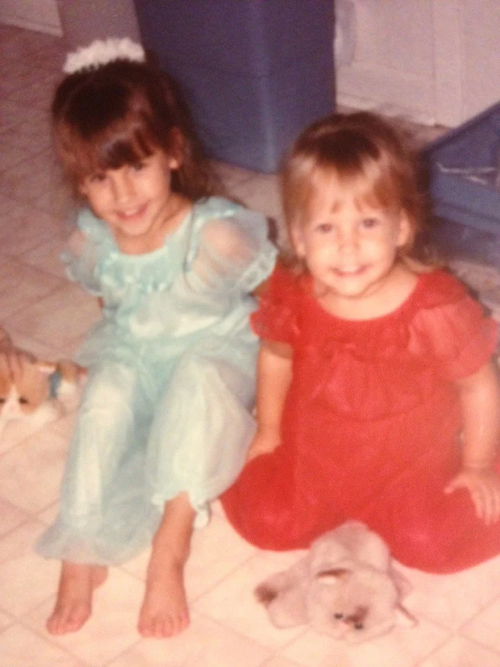 Matching princess pajamas. My stuffed cat was orange, so Kath's had to be brown, probably.