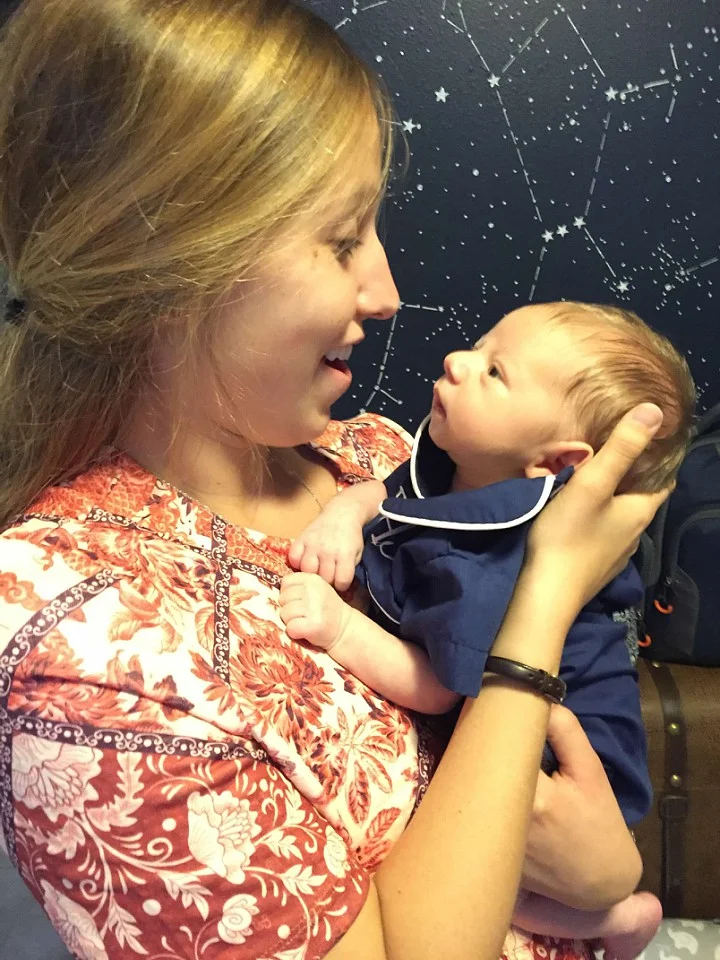 Patrick staring at his godmother.